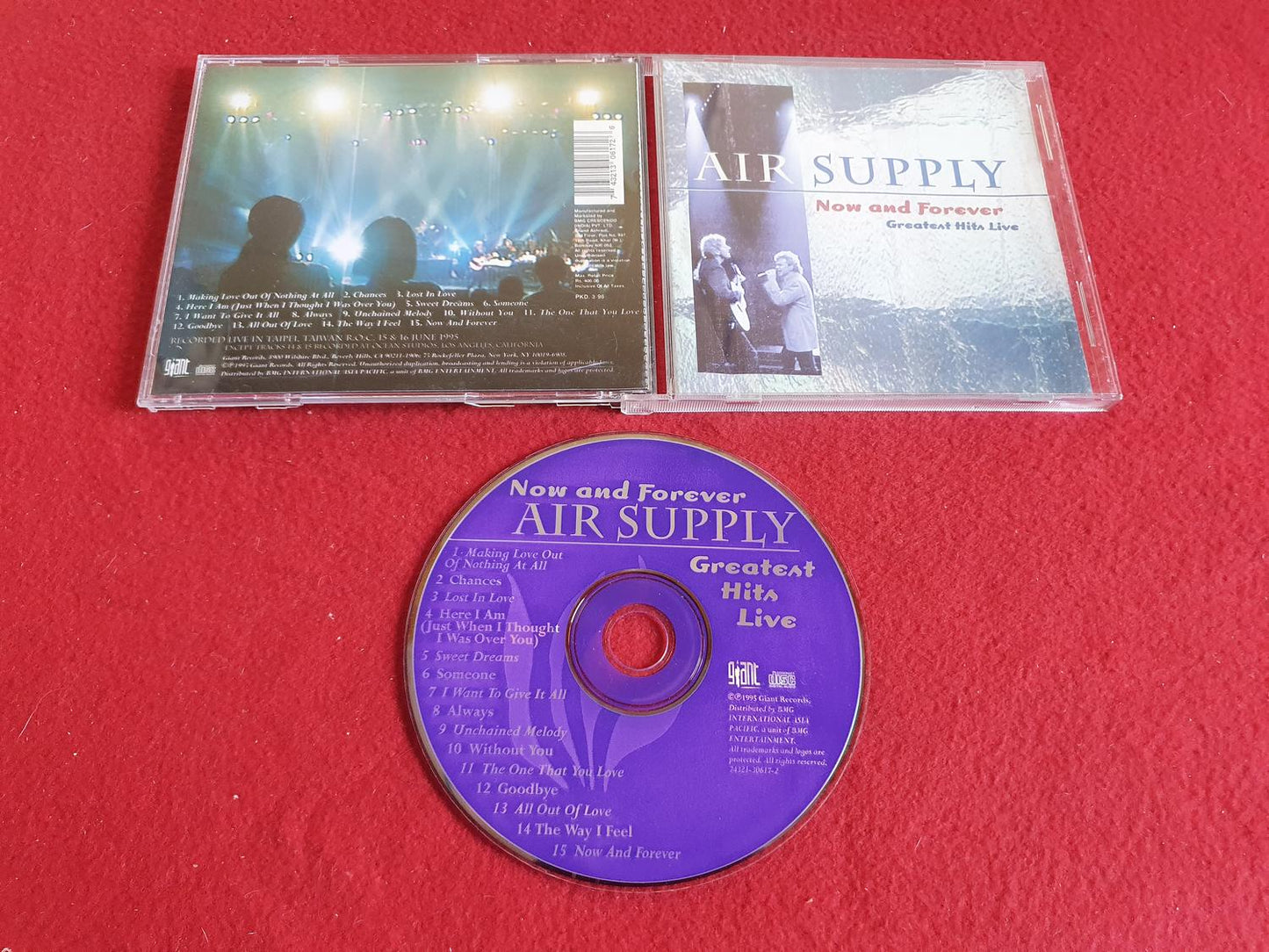 AIR SUPPLY NEW AND FOREVER GREATEST HITS LIVE till CD