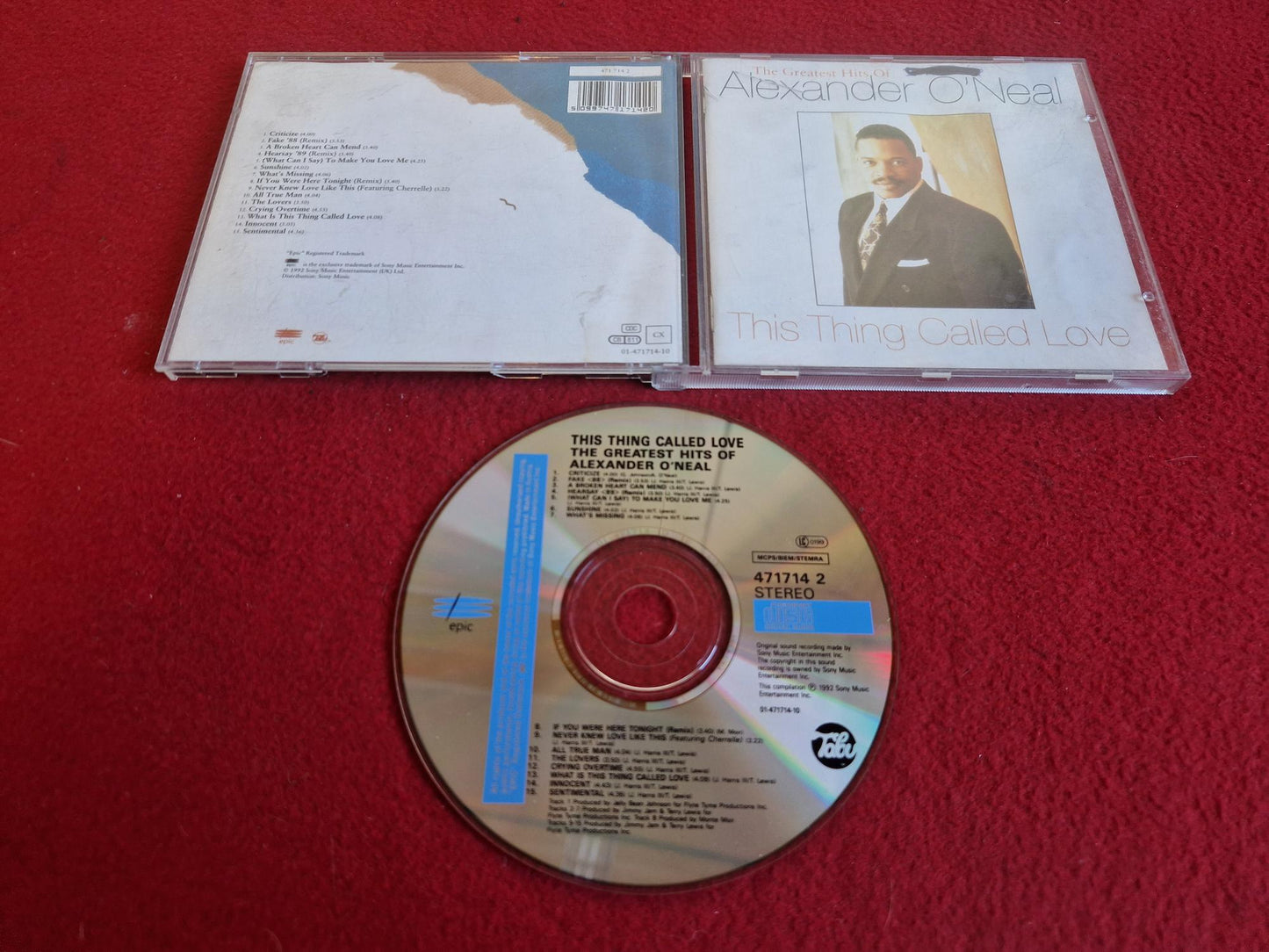ALEXANDER O'NEAL THIS THING CALLED LOVE THE GREATEST HITS OF CD