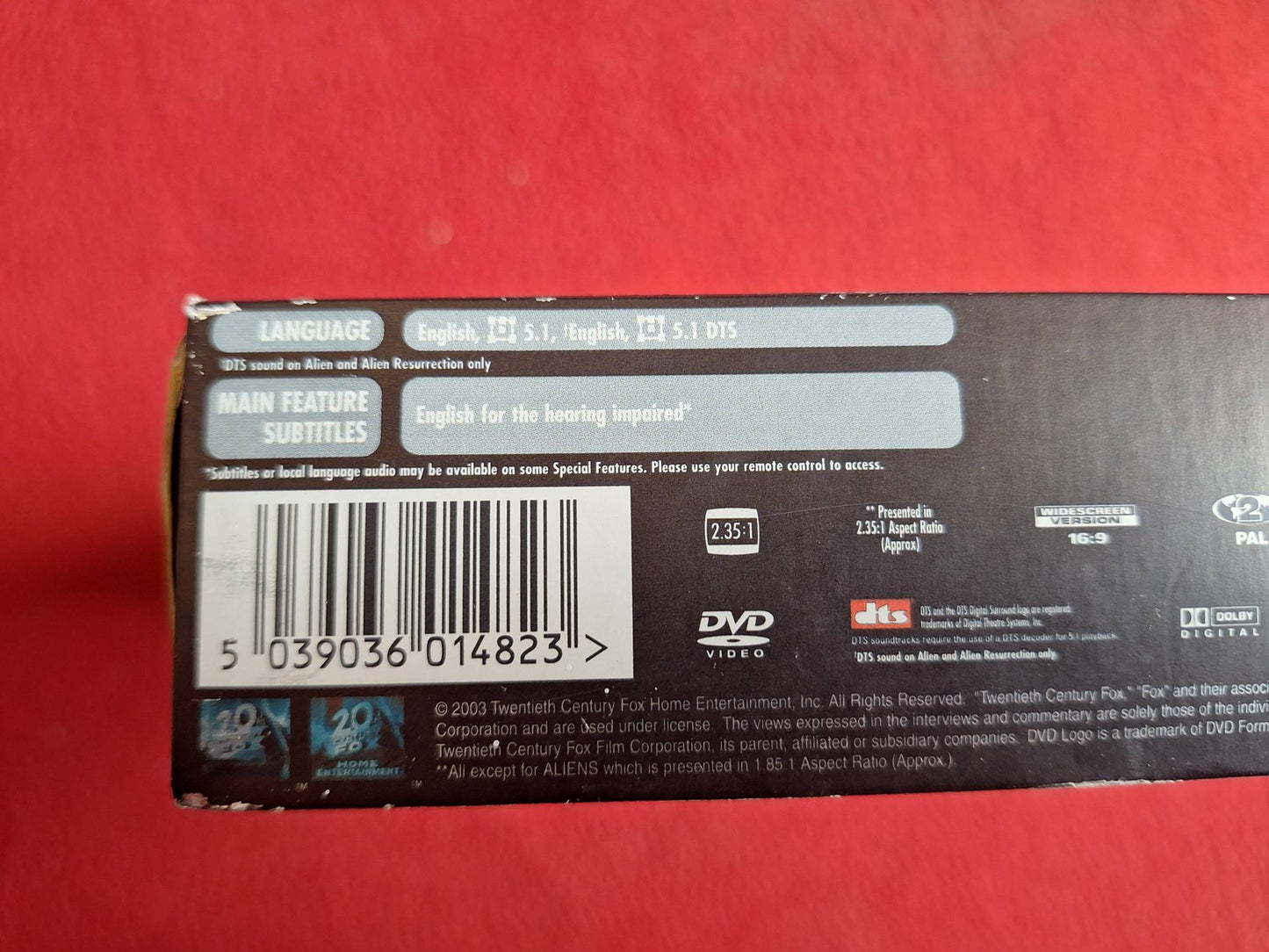 ALIEN QUADRILOGY - ALIEN / ALIENS / ALIEN 3 / ALIEN RESURRECTION BOX DVD