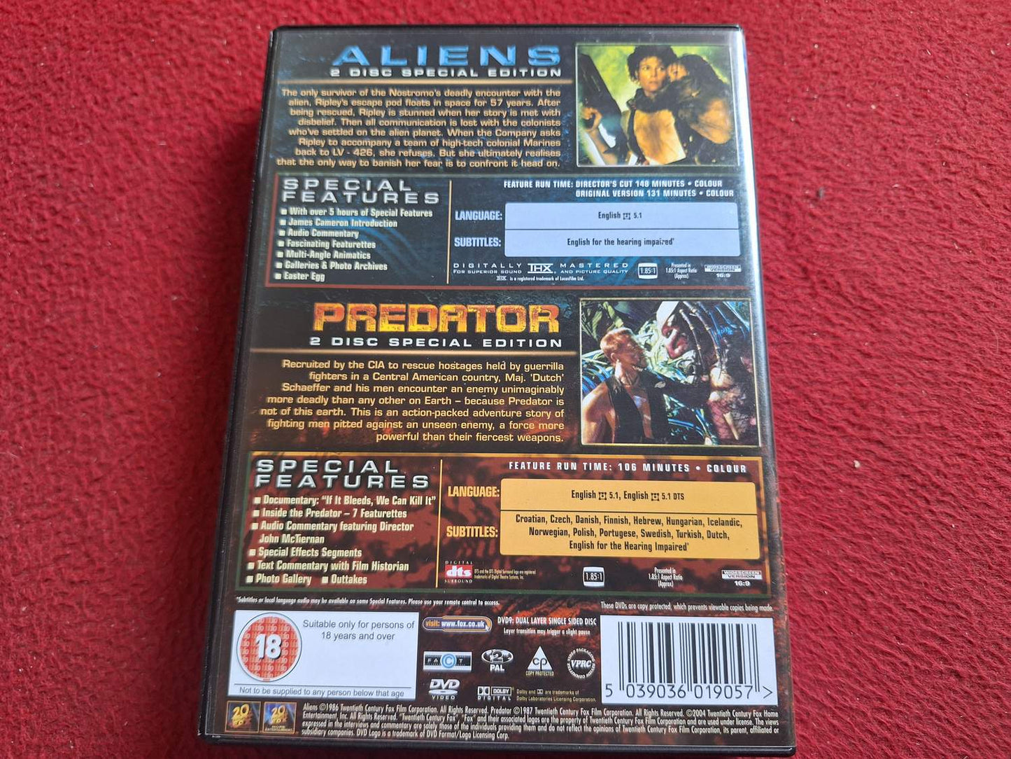 ALIENS / PREDATOR BOX DVD