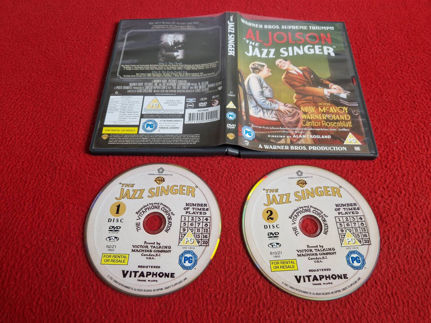AL JOLSON THE JAZZ SINGER DVD