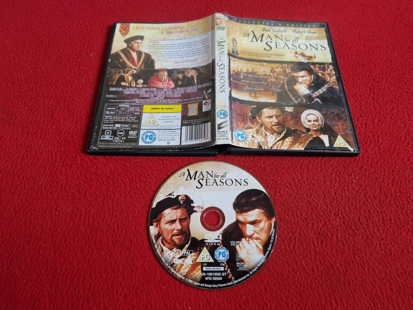 A MAN FOR ALL SEASONS DVD