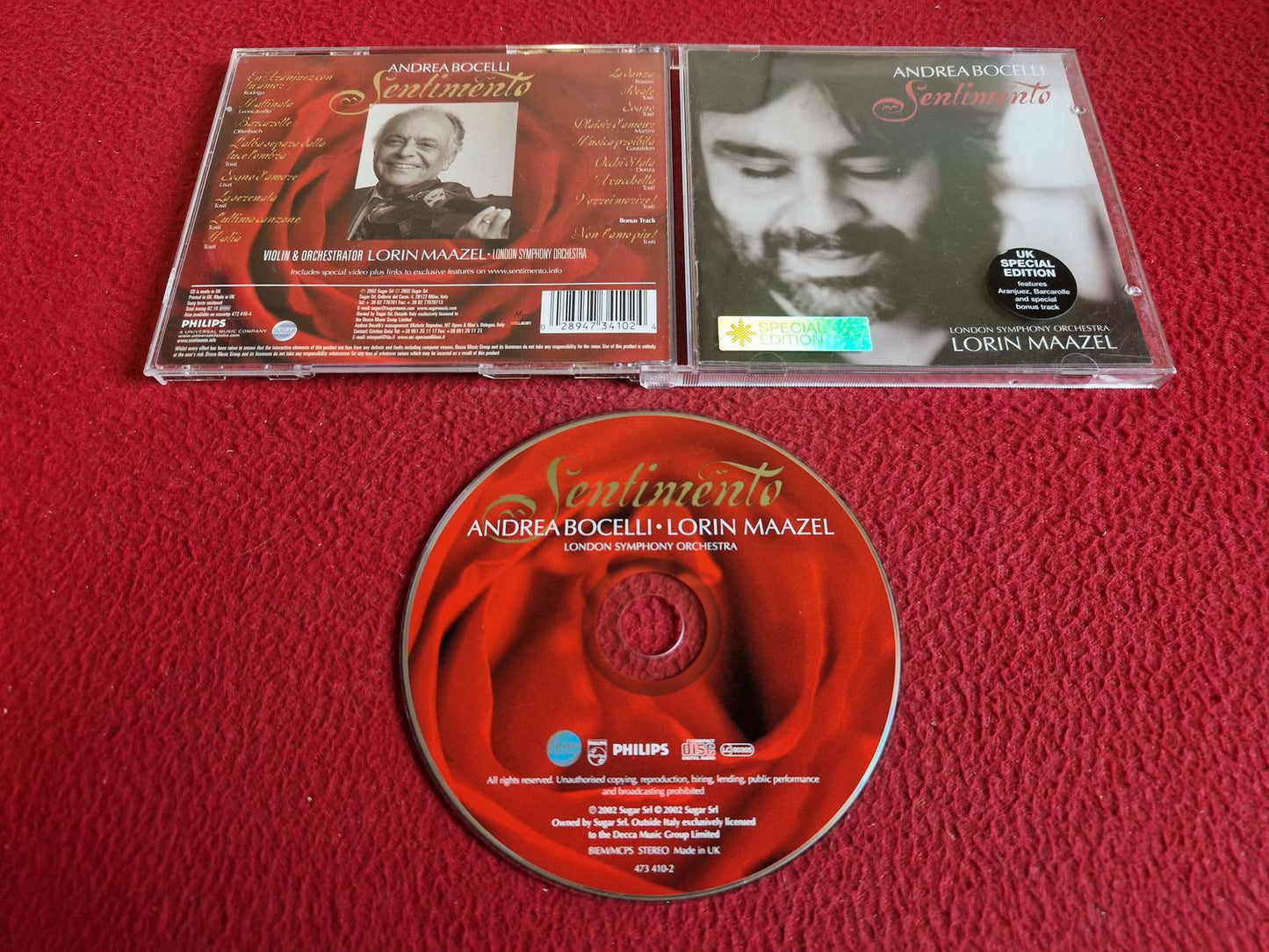 ANDREA BOCELLI LORIN MAAZEL SENTIMENTO CD