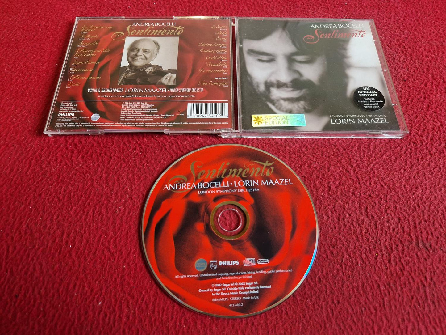 ANDREA BOCELLI LORIN MAAZEL SENTIMENTO CD