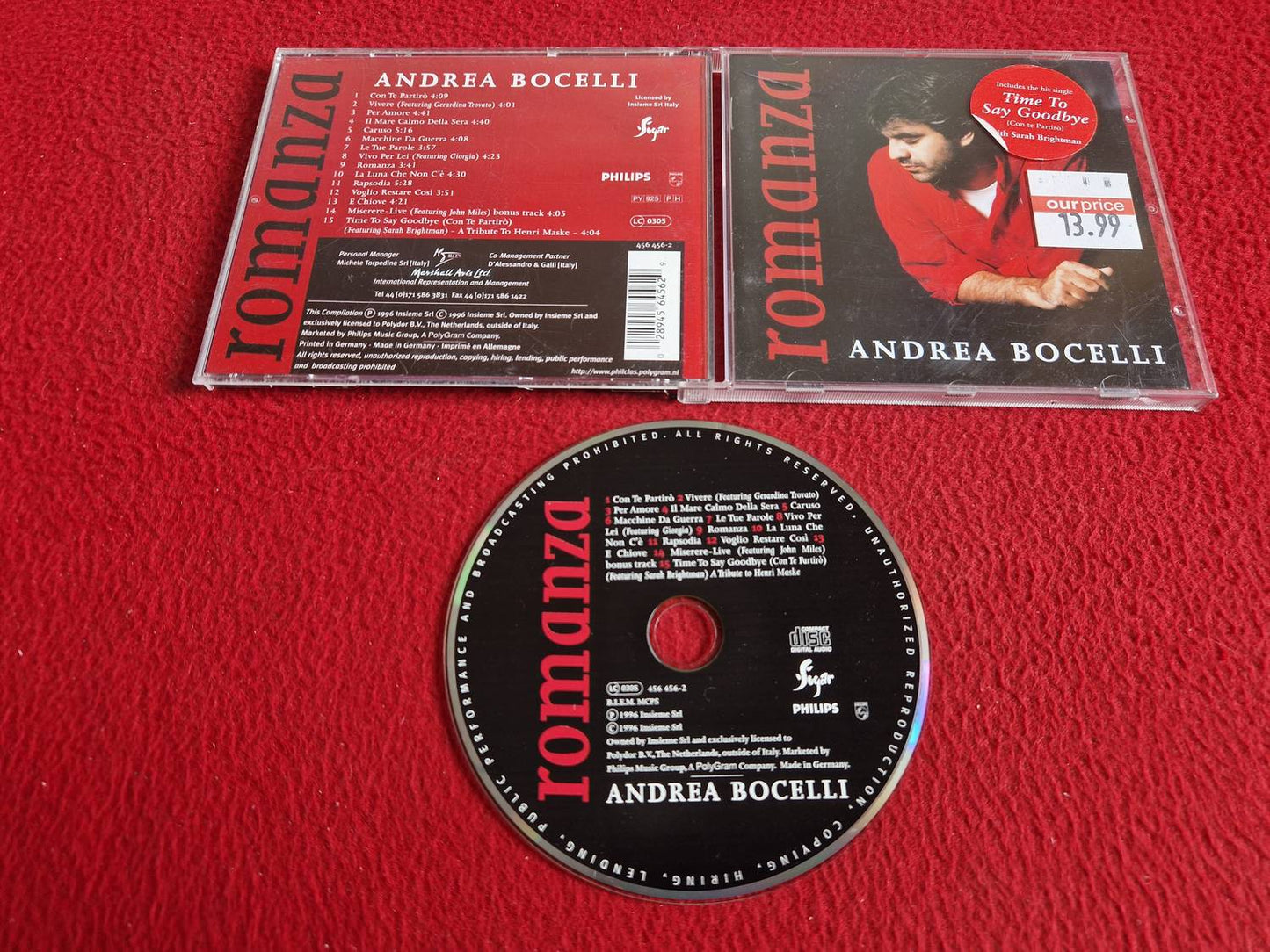 ANDREA BOCELLI ROMANZA CD