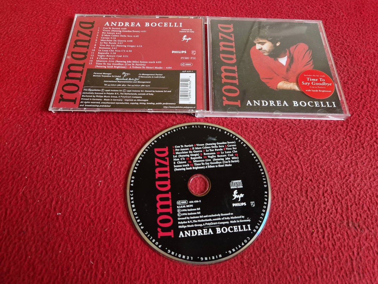 ANDREA BOCELLI ROMANZA CD