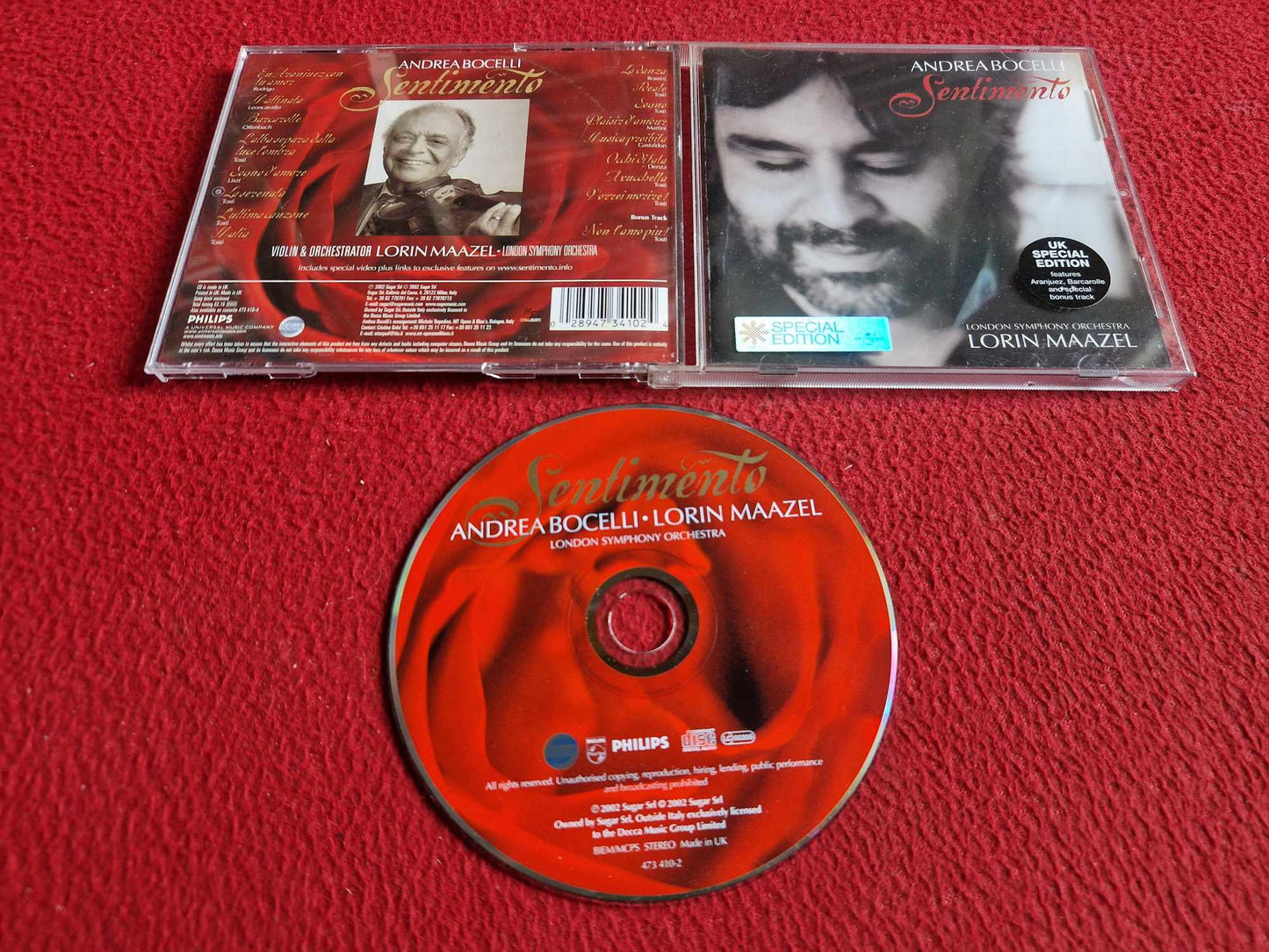 ANDREA BOCELLI SENTIMENTO CD