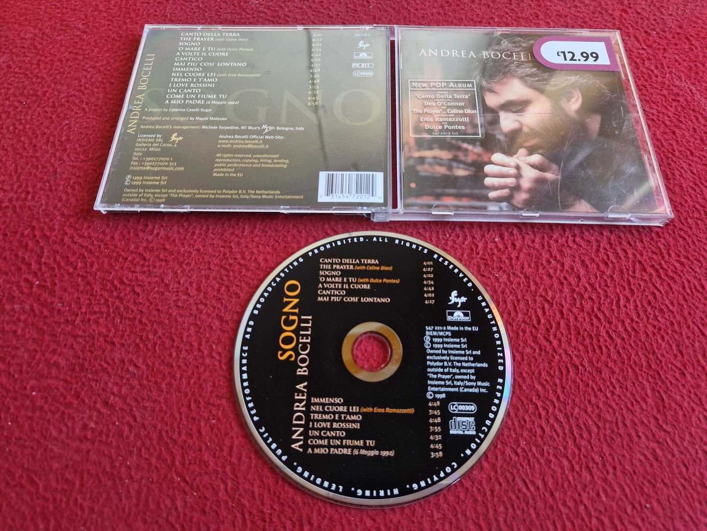 ANDREA BOCELLI SOGNO CD