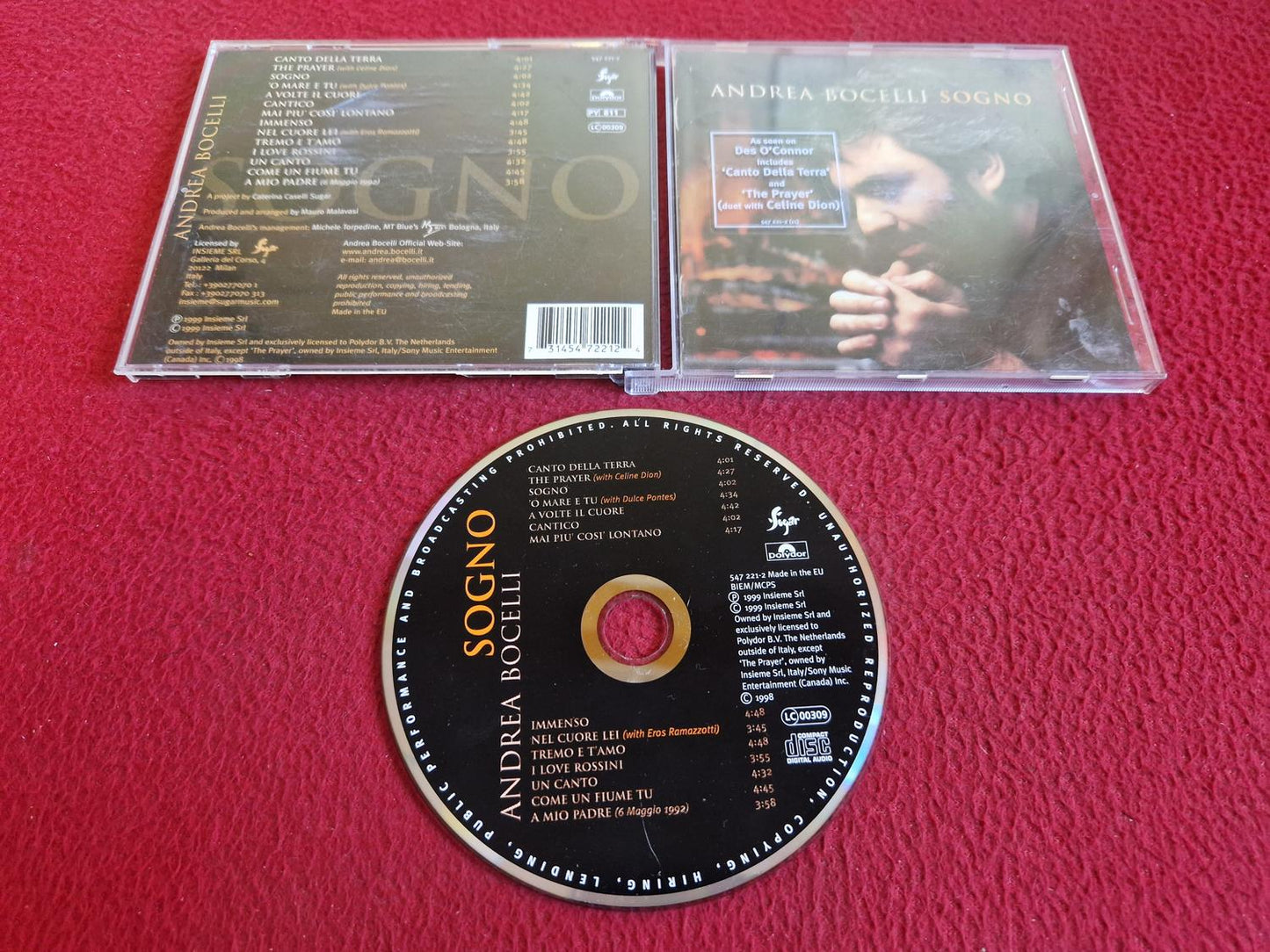 ANDREA BOCELLI SOGNO CD
