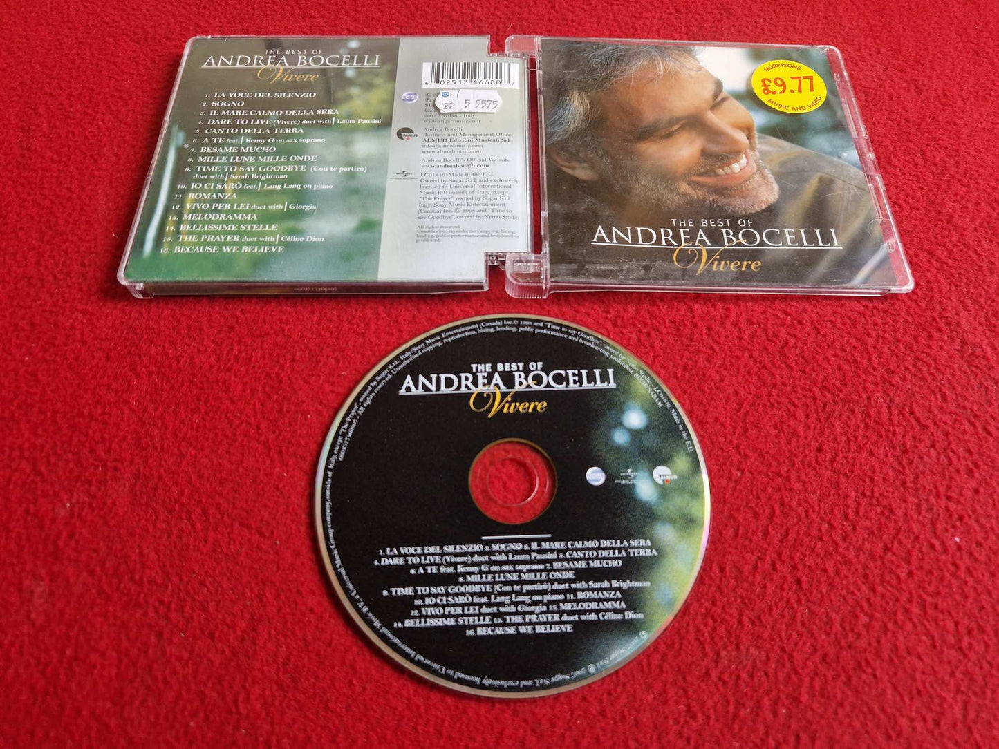 ANDREA BOCELLI VIVERE THE BEST OF CD