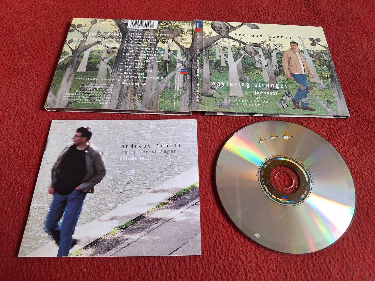 ANDREAS SCHOLL WITH ORPHEUS CHAMBER ORCHESTRA WAYFARING STRANGER FOLKSONGS CD