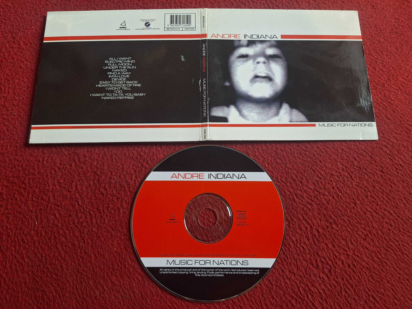 ANDRE INDIANA MUSIC FOR NATIONS CD