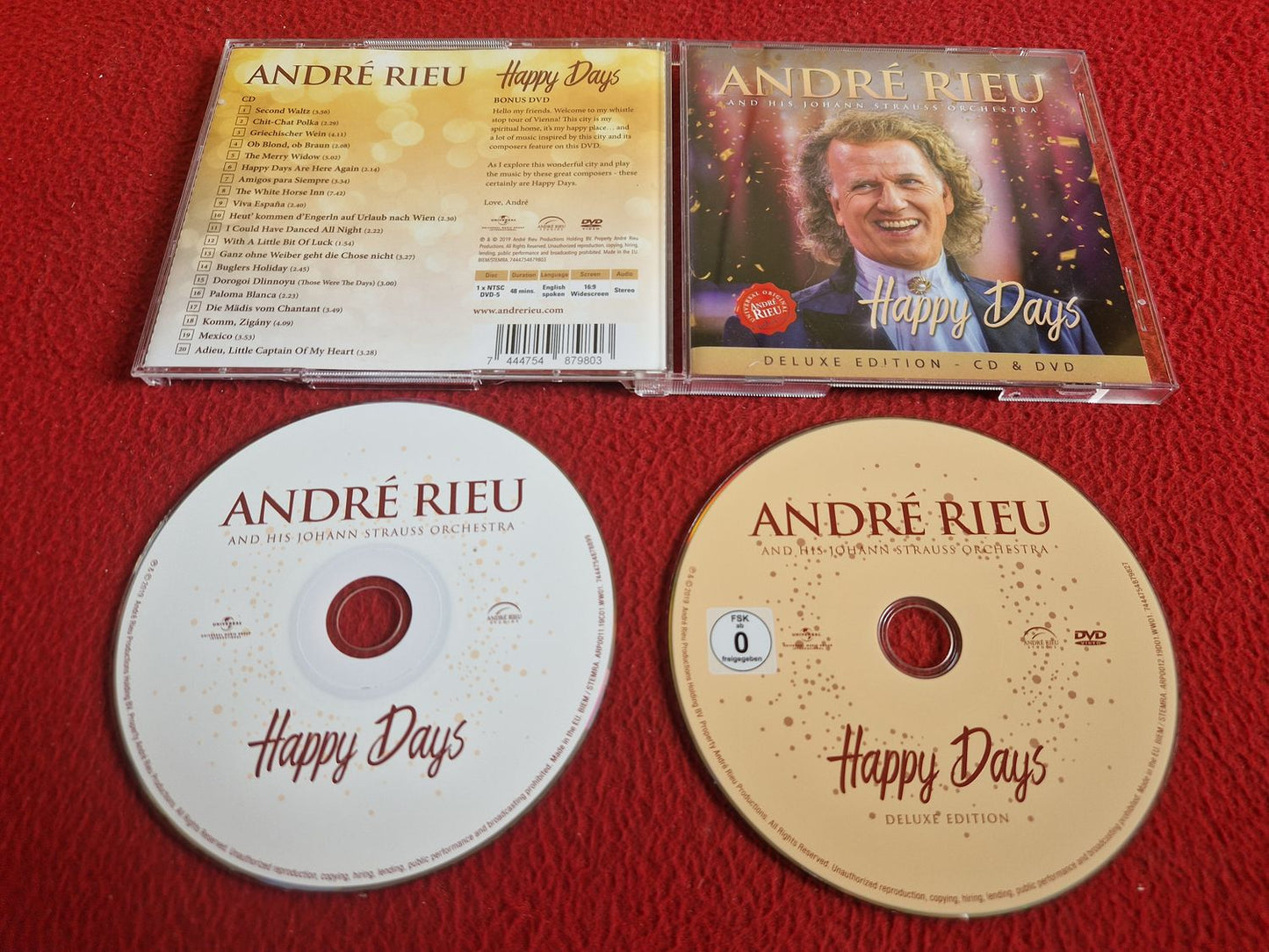 ANDRE RIEU AND HIS JOHANN STRAUSS ORCHESTRA HAPPY DAYS DELUXE EDITION CD / DVD
