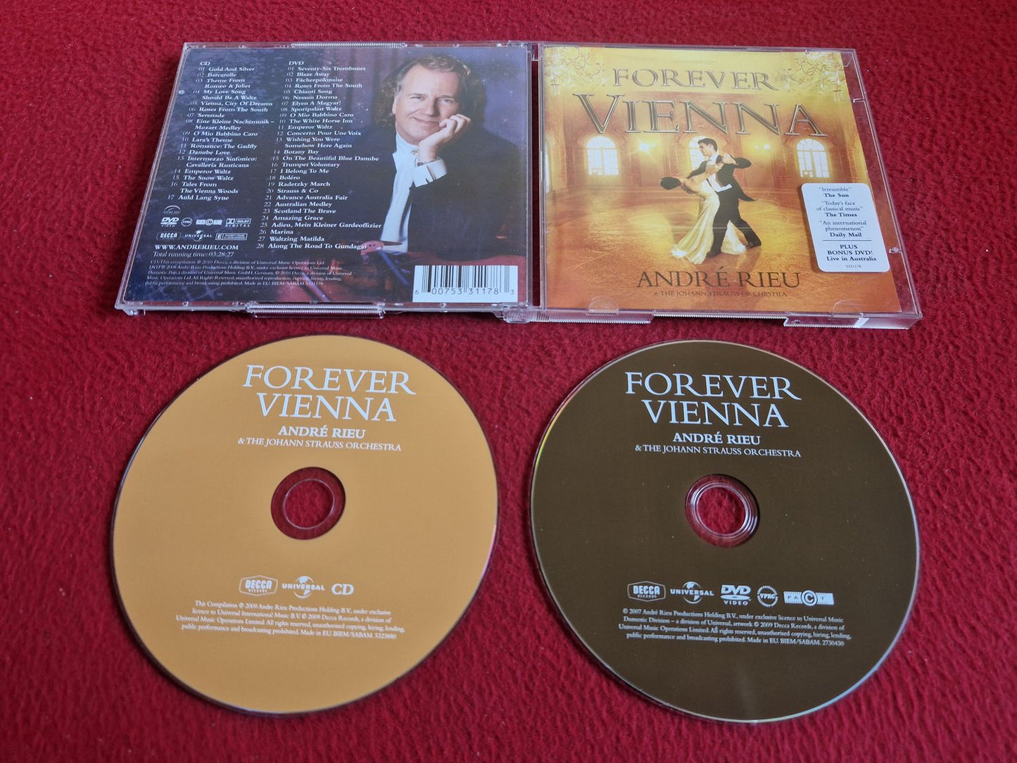 ANDRE RIEU & THE JOHANN STRAUSS ORCHESTRA FOREVER VIENNA CD