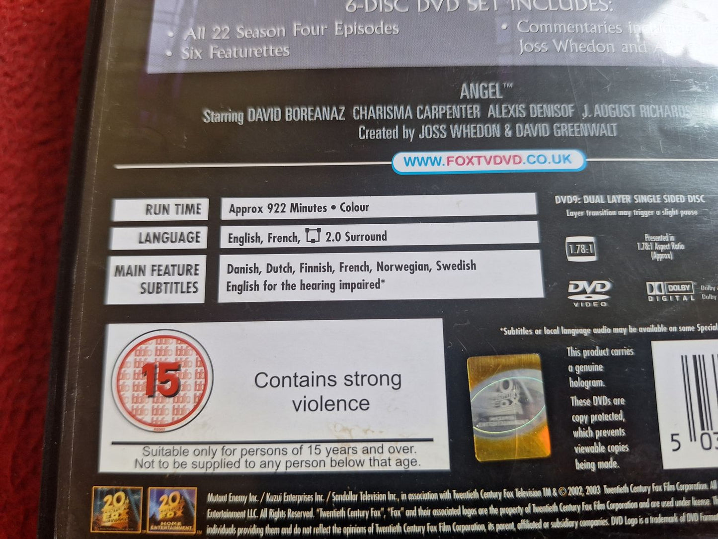 ANGEL SEASON 4 BOX DVD