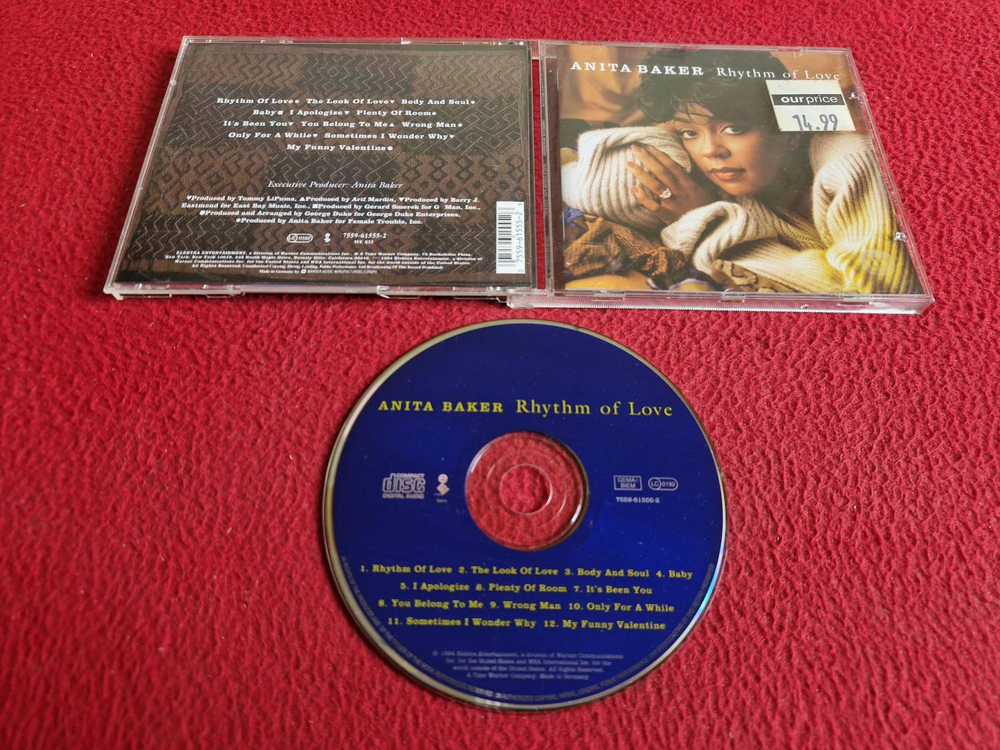 ANITA BAKER RHYTHM OF LOVE CD