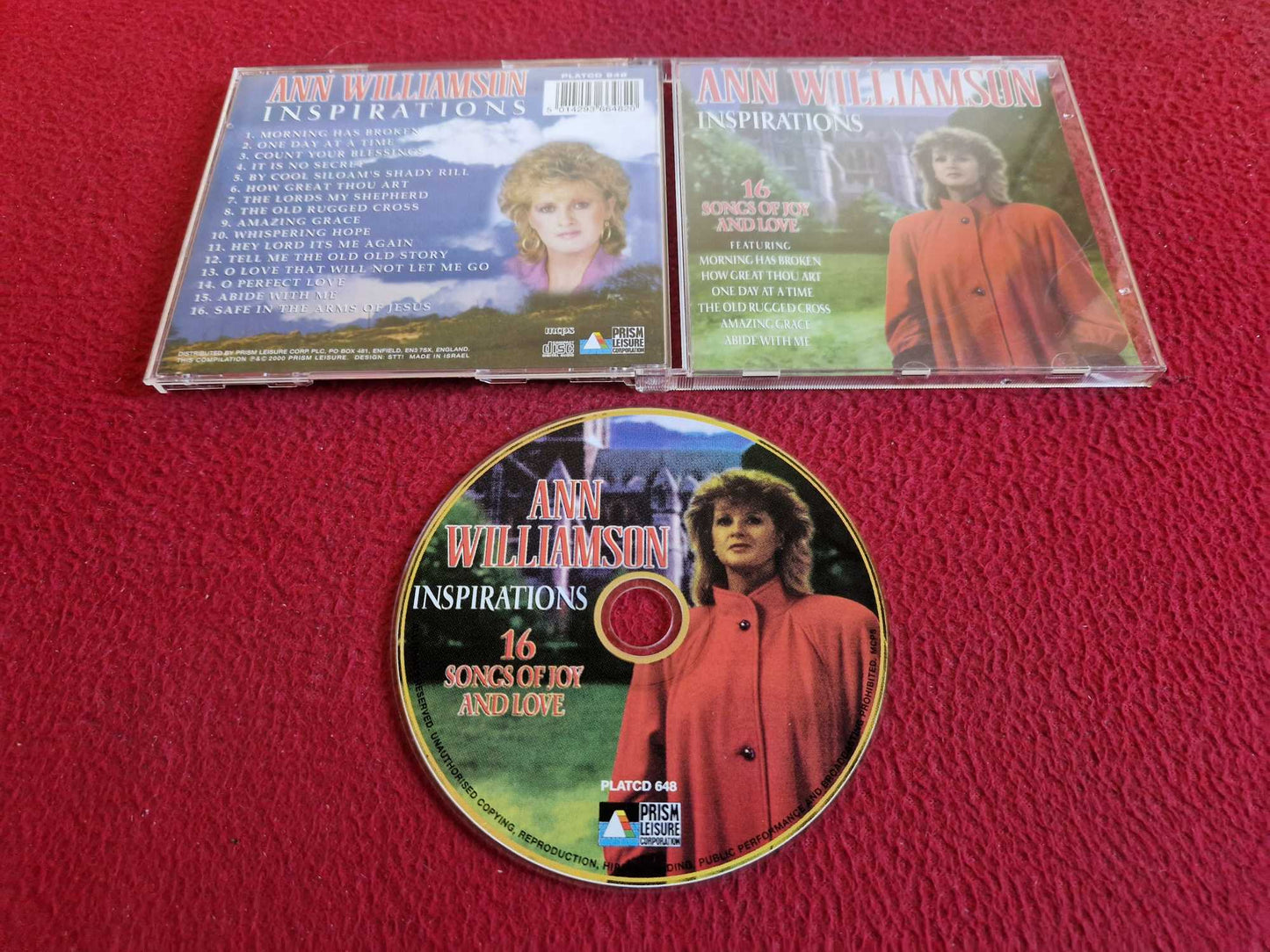 ANN WILLIAMSON INSPIRATIONS 16 SONGS OF JOY AND LOVE CD