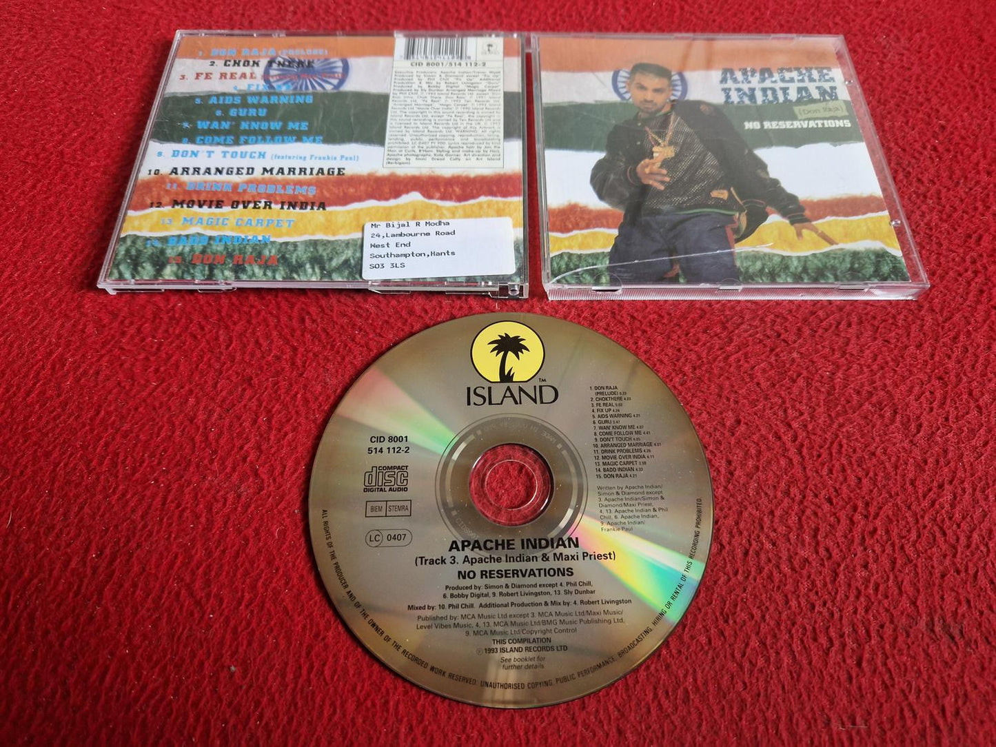 APACHE INDIAN NO RESERVATIONS CD