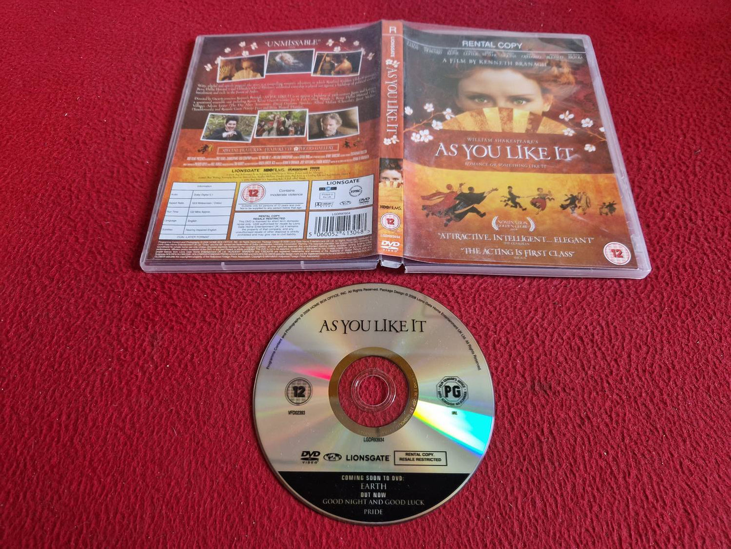 AS YOU LIKE IT DVD
