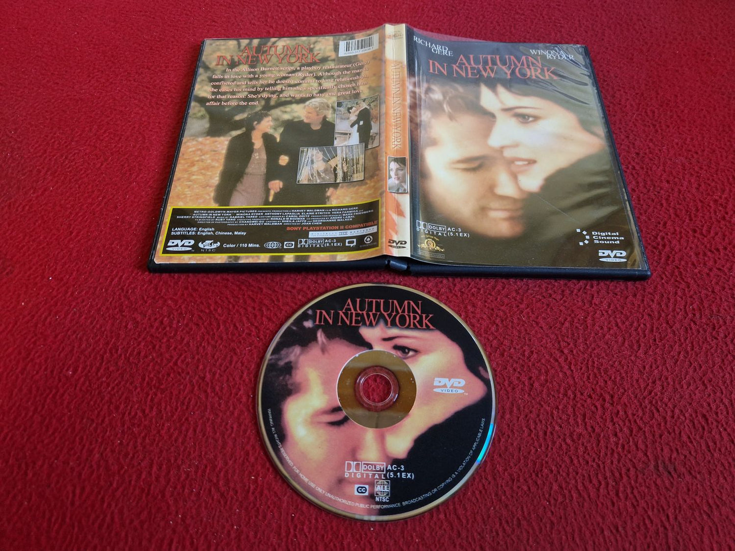 AUTUMN IN NEW YORK DVD