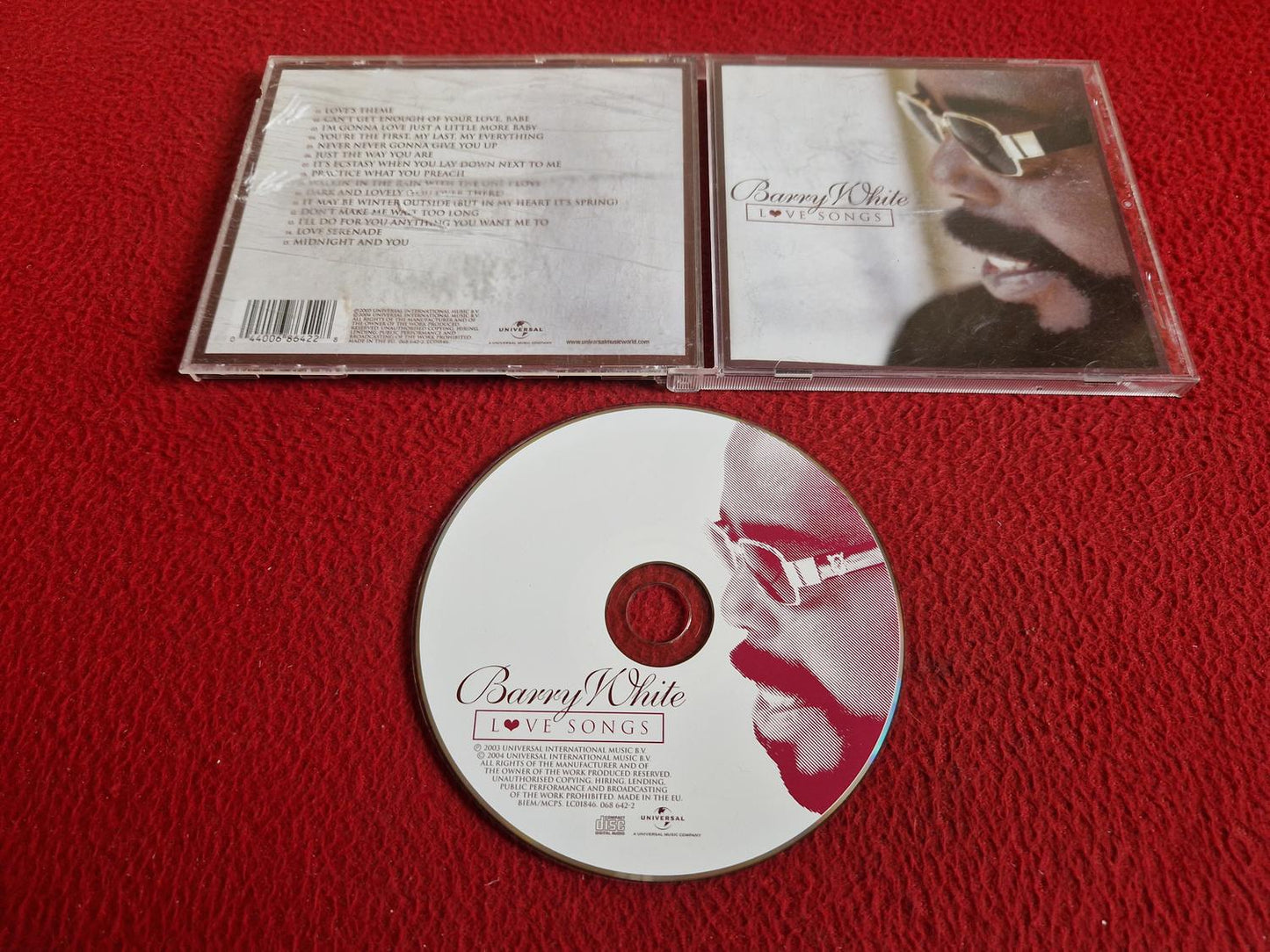 BARRY WHITE LOVE SONGS CD