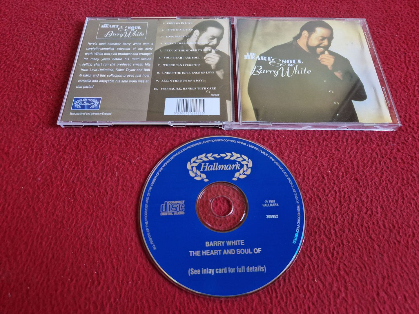 BARRY WHITE THE HEART & SOUL CD