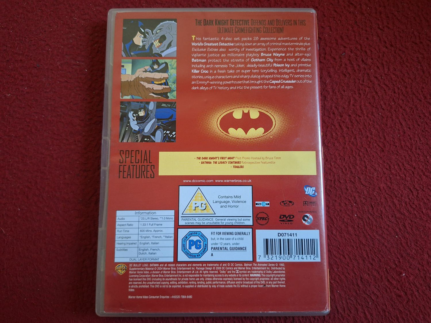 BATMAN THE ANIMATED SERIES VOLME 1 BOX DVD