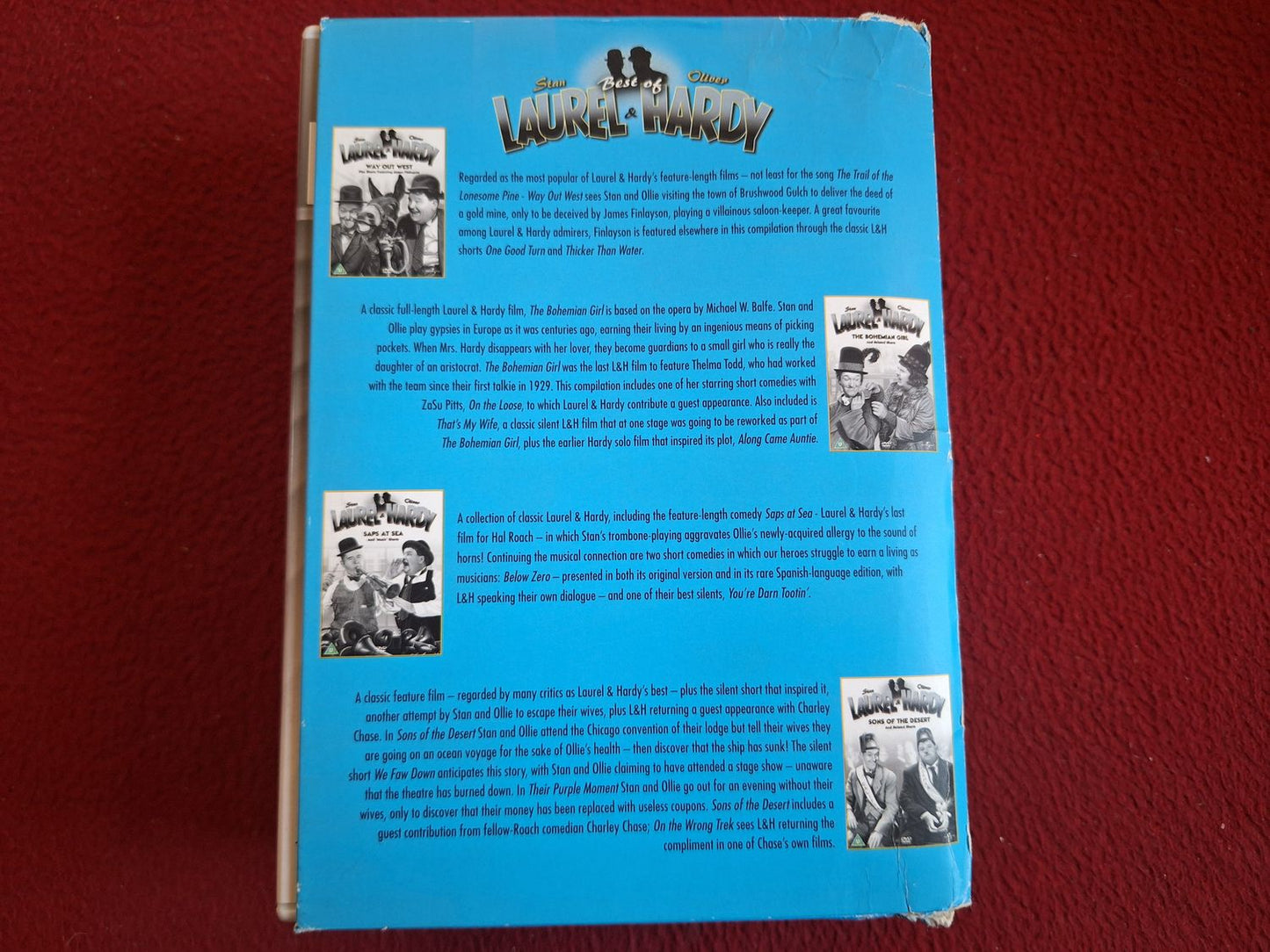 BEST OF LAUREL & HARDY - WAY OUT WEST mfl BOX DVD