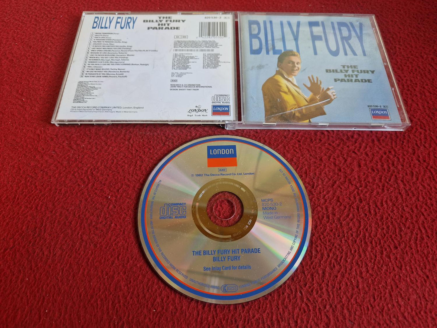BILLY FURY THE BILLY FURY HIT PARADE CD