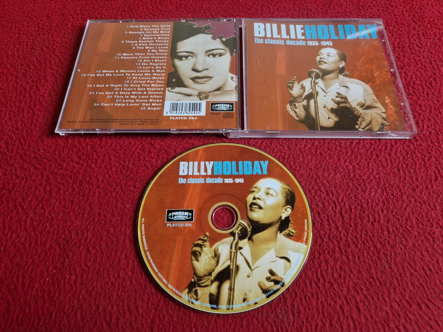 BILLY HOLIDAY THE CLASSIC DECADE 1935 - 1945 CD