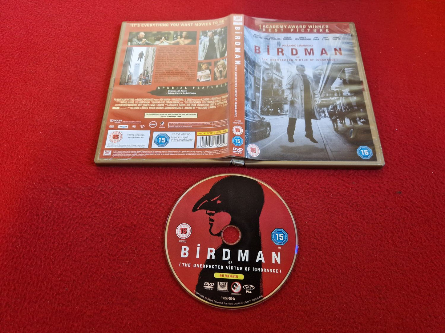 BIRDMAN OR THE UNEXPECTED VIRTUE OF IGNORANCE DVD