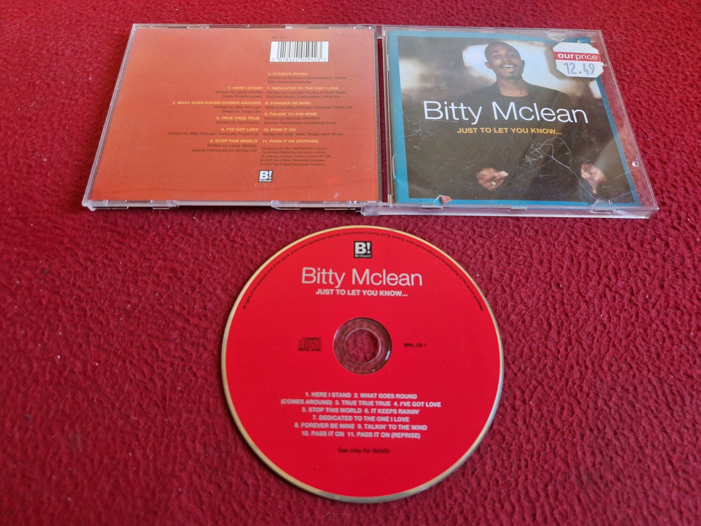 BITTY MCLEAN JUST TO LET YOU KNOW CD