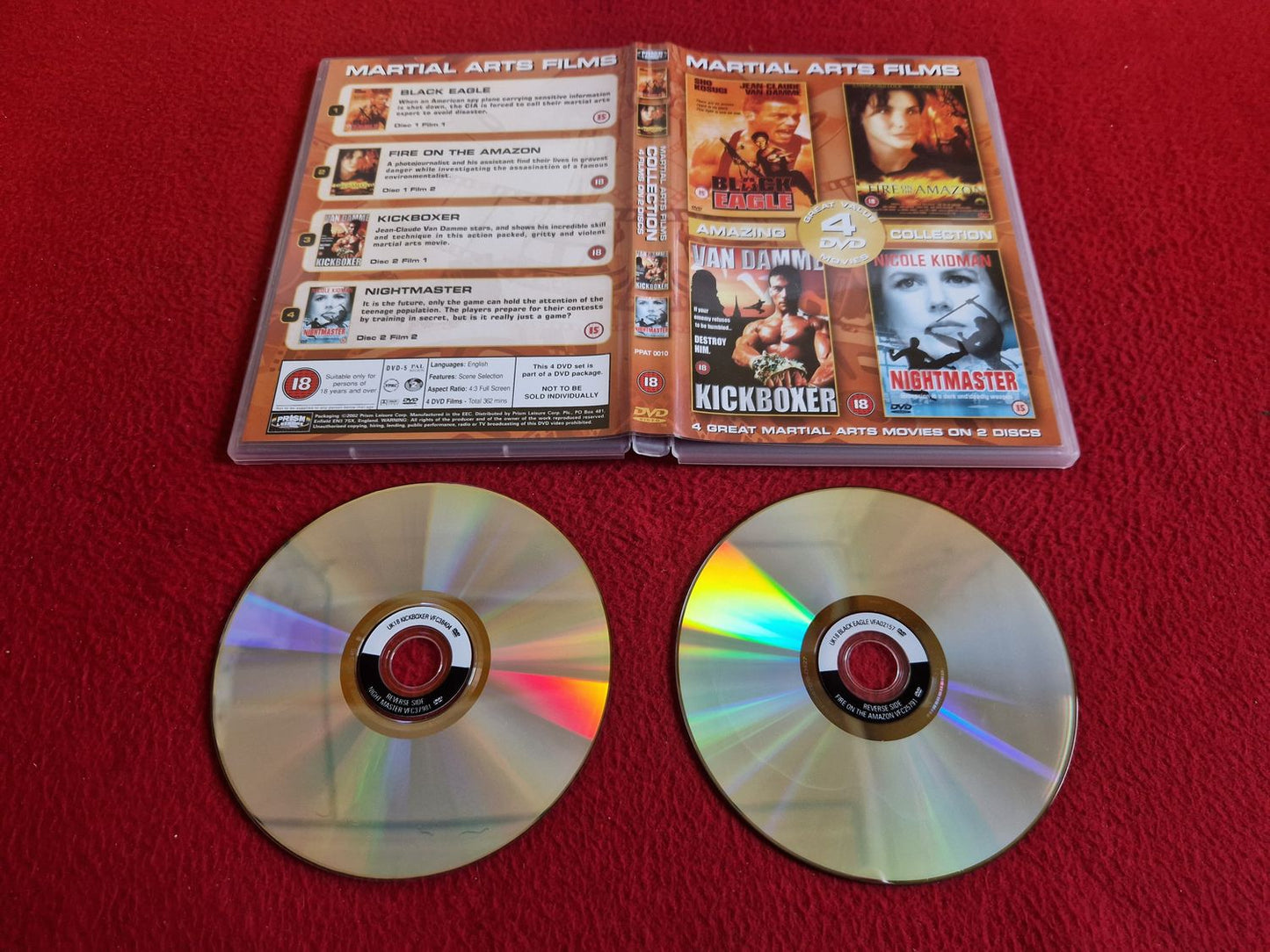 BLACK EAGLE / FIRE ON THE AMAZON / KICKBOXER / NIGHTMASTER DVD