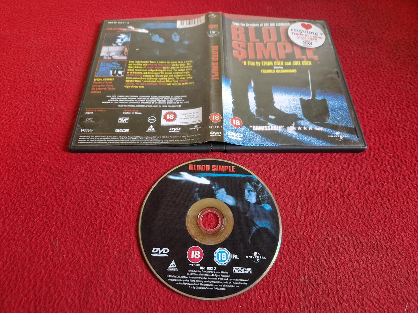 BLOOD SIMPLE DVD