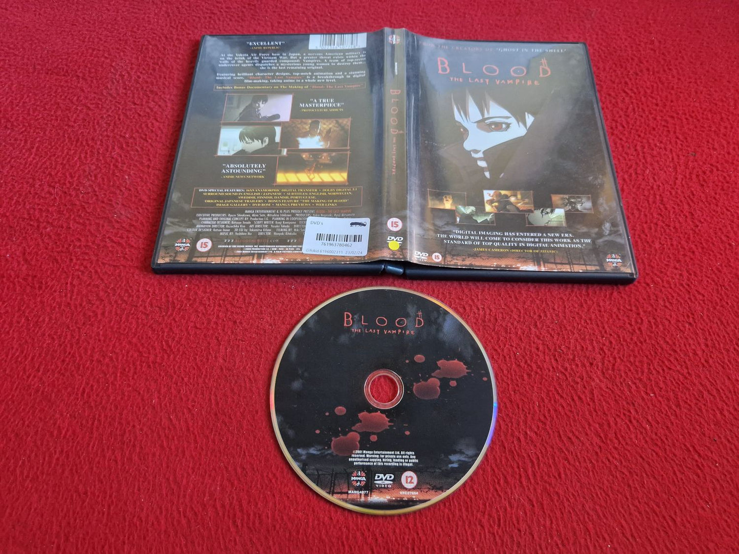 BLOOD THE LAST VAMPIRE DVD