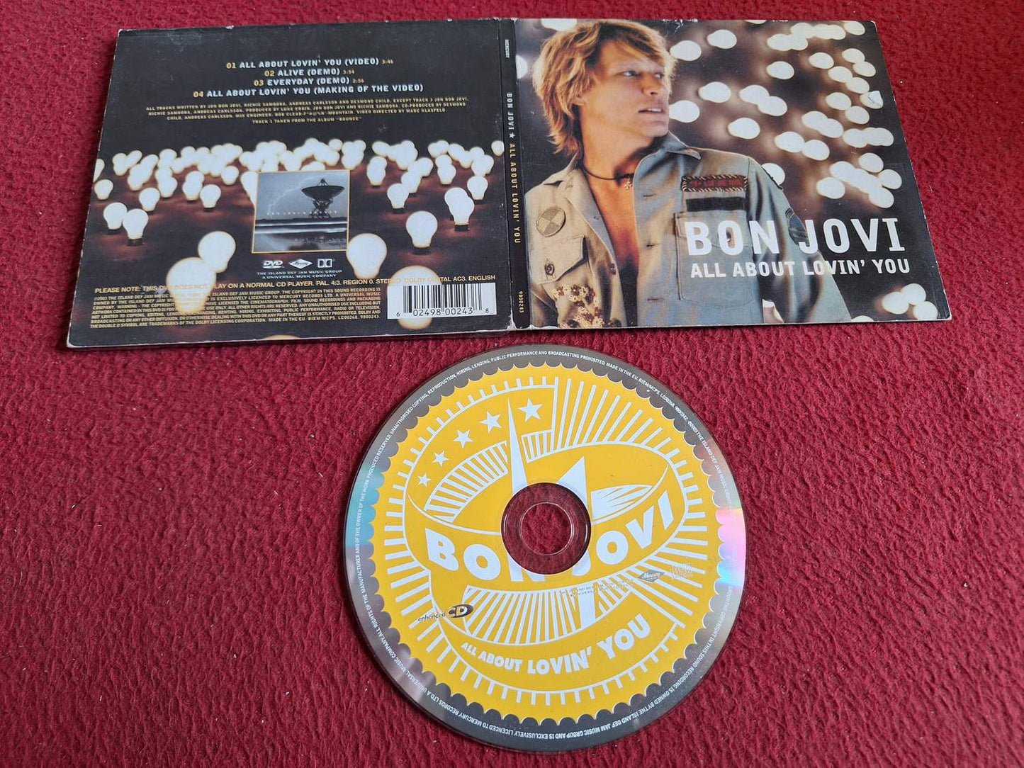 BON JOVI ALL ABOUT LOVIN' YOU CD