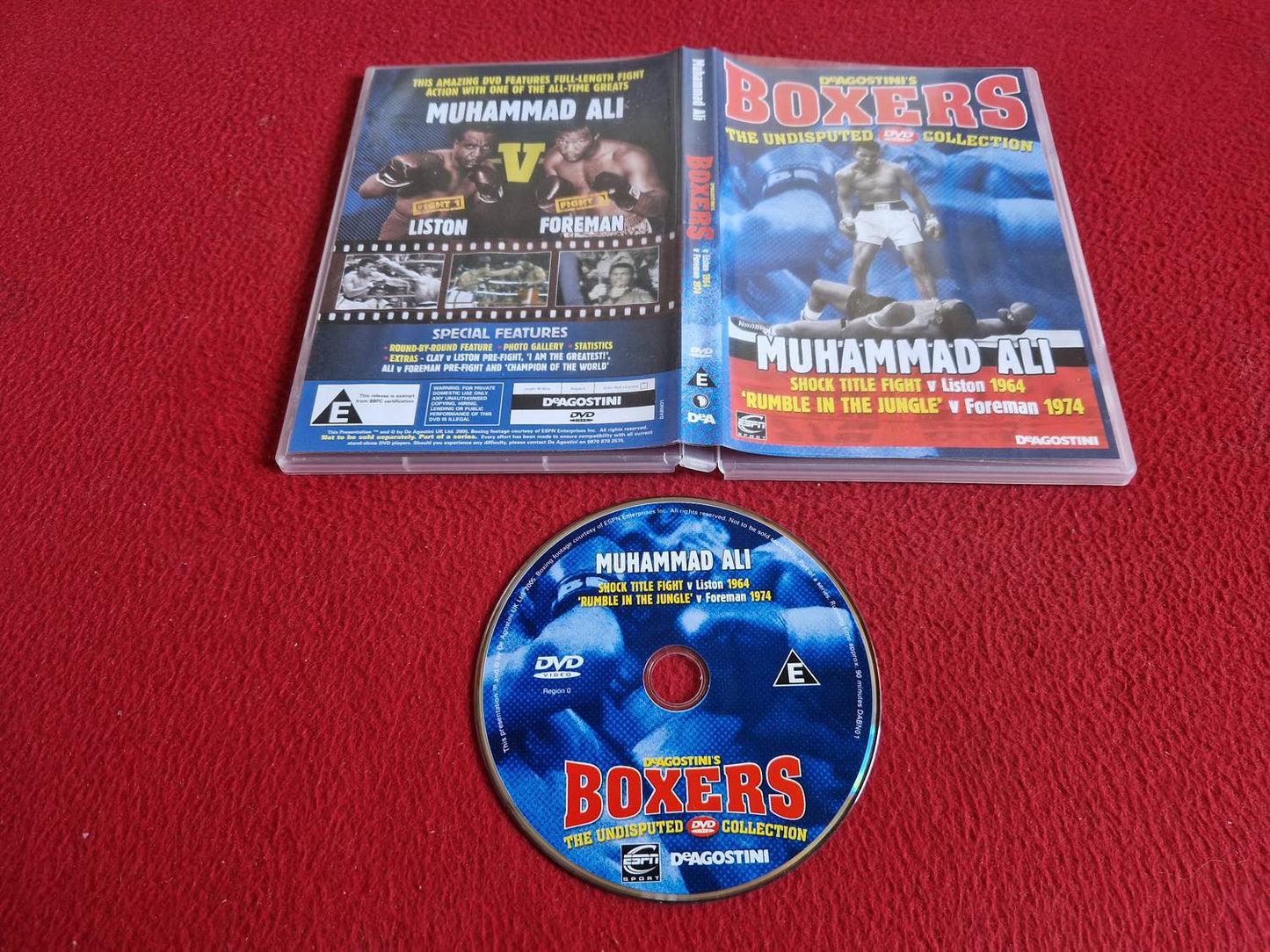 BOXERS MUHAMMAD ALI V LISTON 1964 / V FOREMAN 1974 DVD