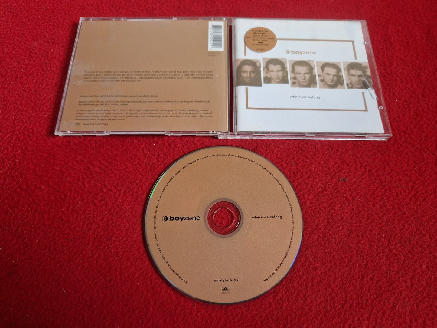 BOYZONE WHERE WE BELONG CD
