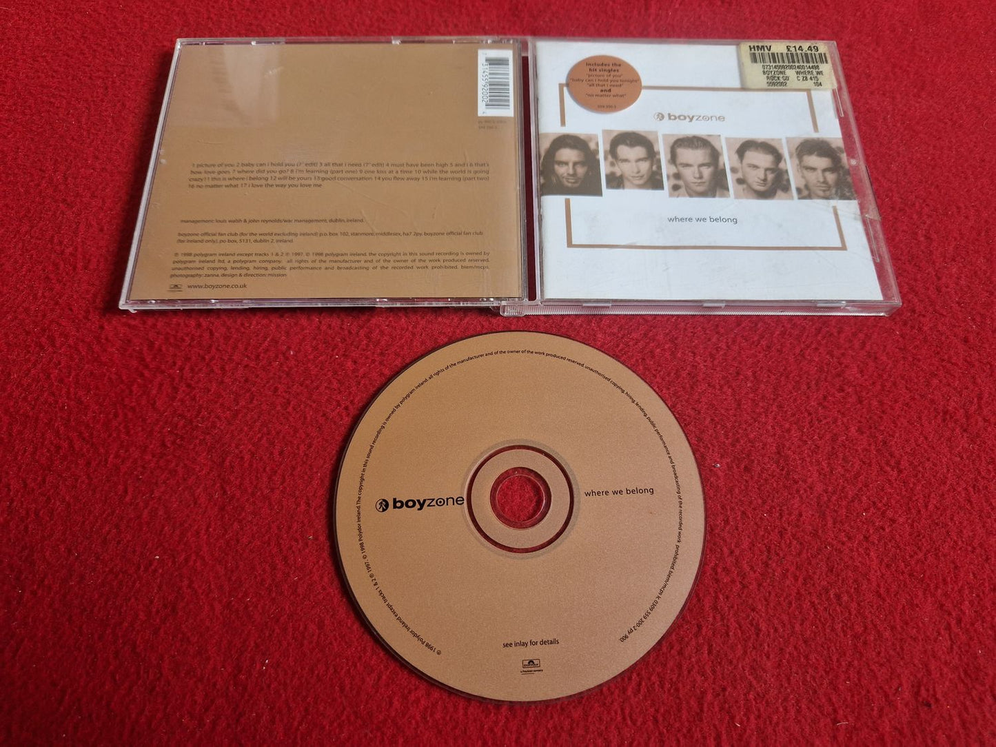 BOYZONE WHERE WE BELONG till CD