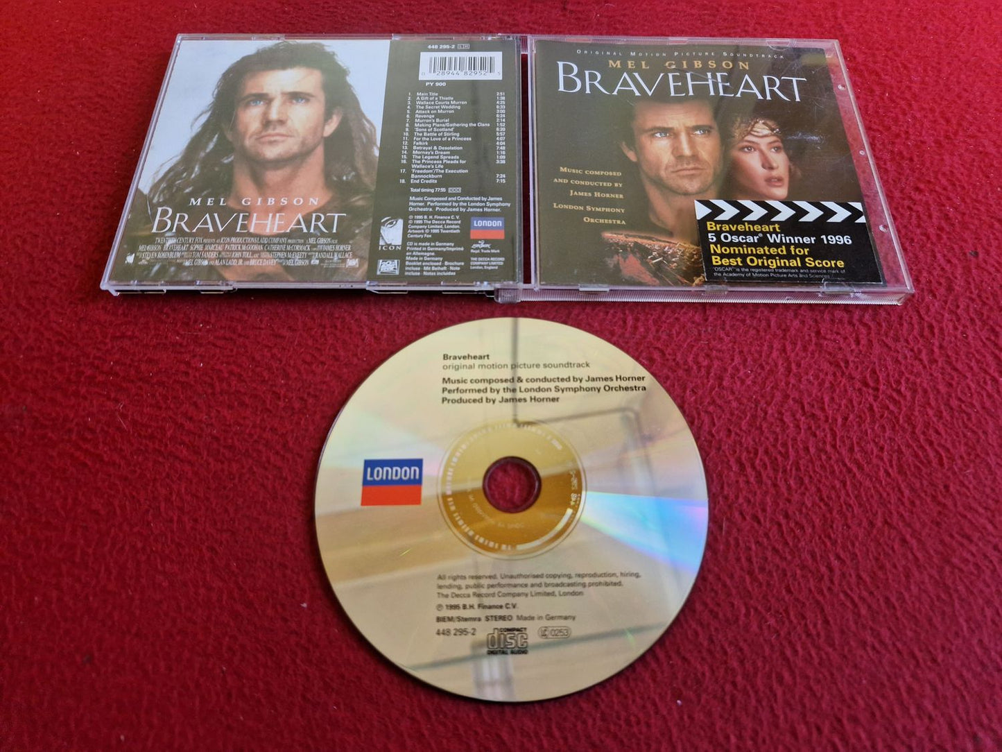 BRAVEHEART ORIGINAL MOTION PICTURE SOUNDTRACK CD
