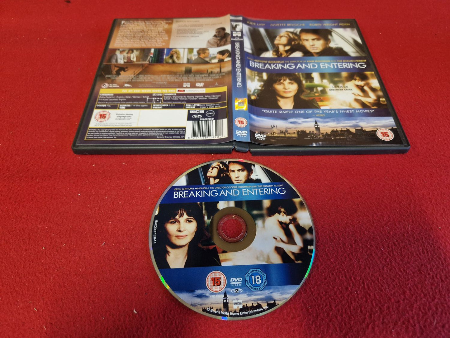 BREAKING AND ENTERING till DVD