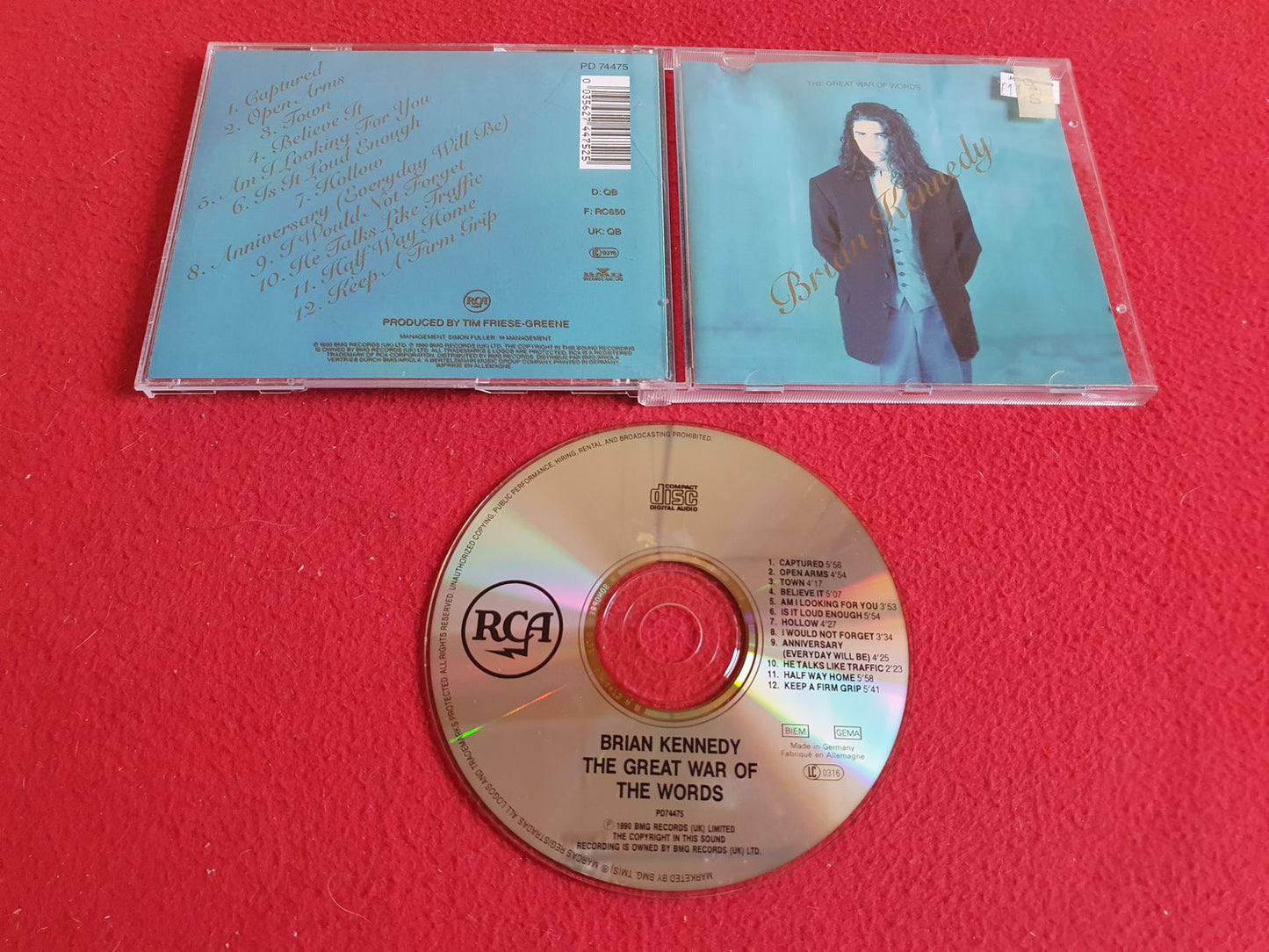 BRIAN KENNEDY THE GREAT WAR OF THE WORDS till CD