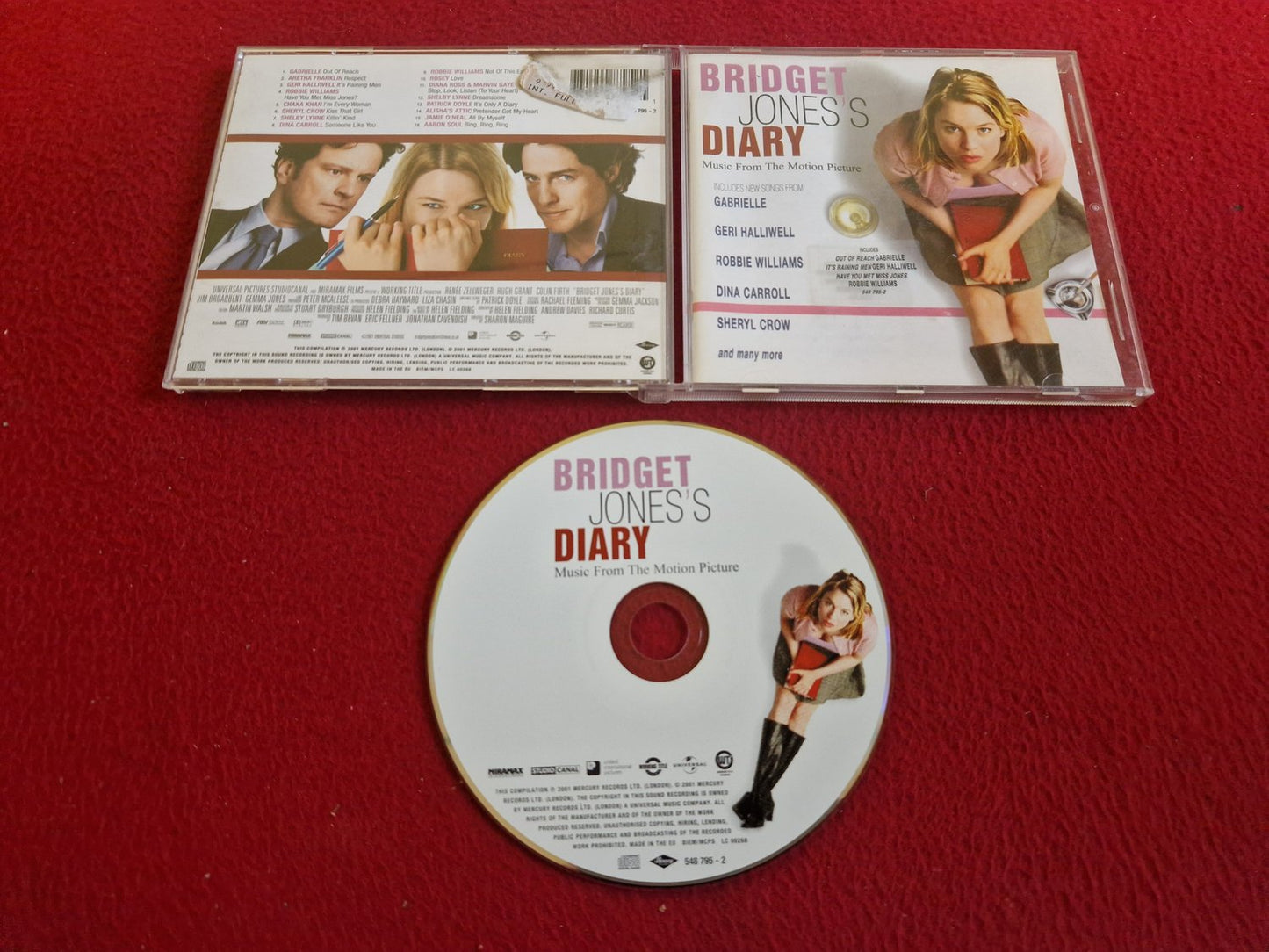 BRIDGET JONES'S DIARY MUSIC FROM THE MOTION PICTURE CD