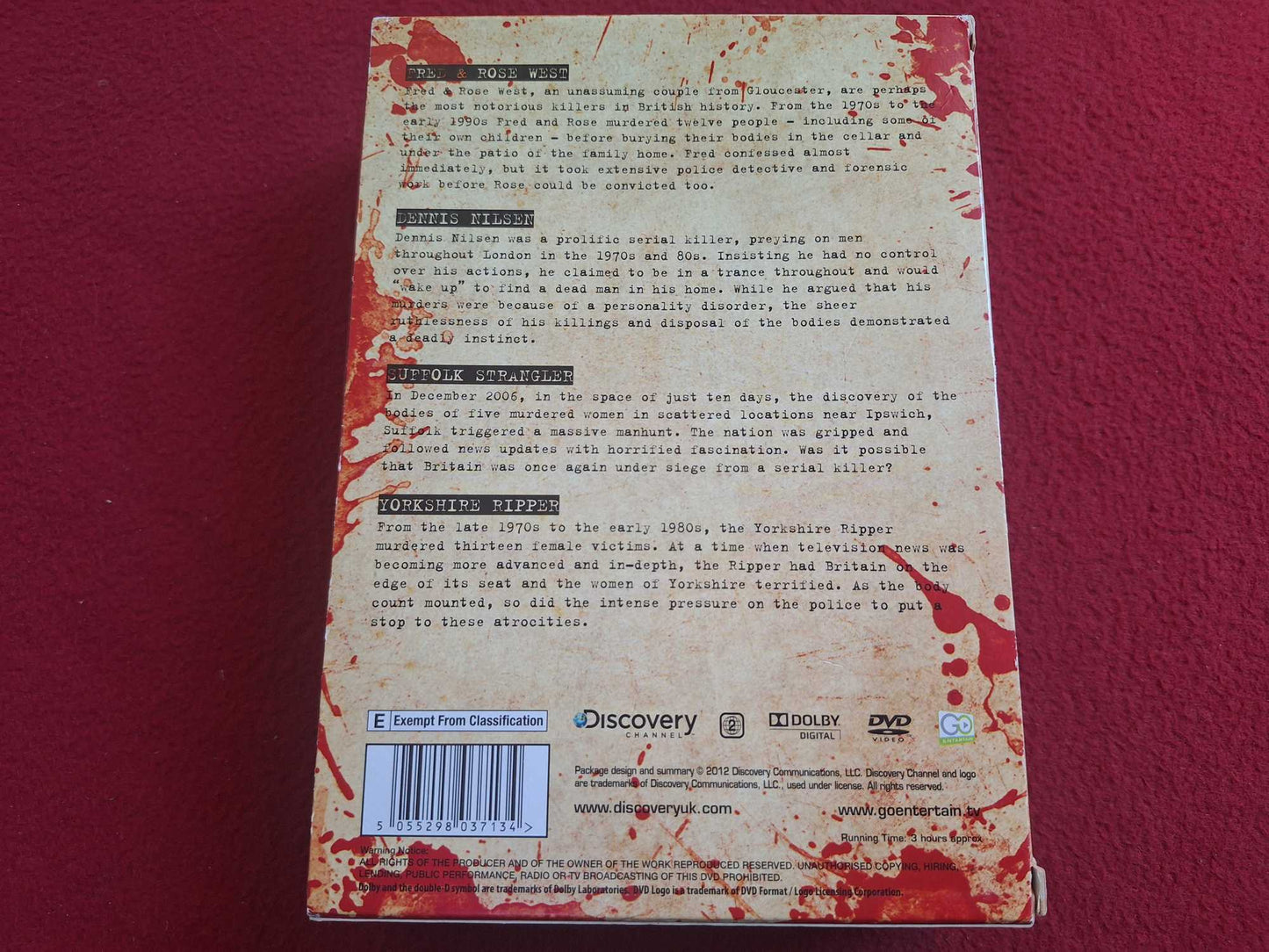 BRITISH SERIAL KILLERS - WEST / NILSEN / SUTCLIFFE BOX DVD