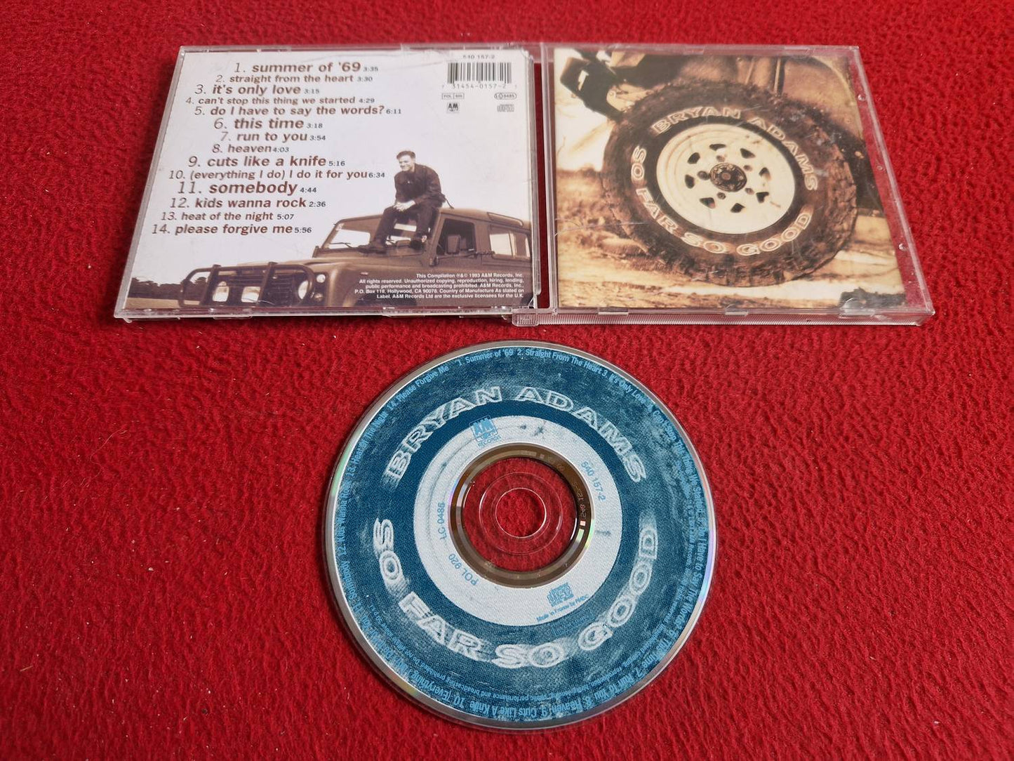BRYAN ADAMS SO FAR SO GOOD CD
