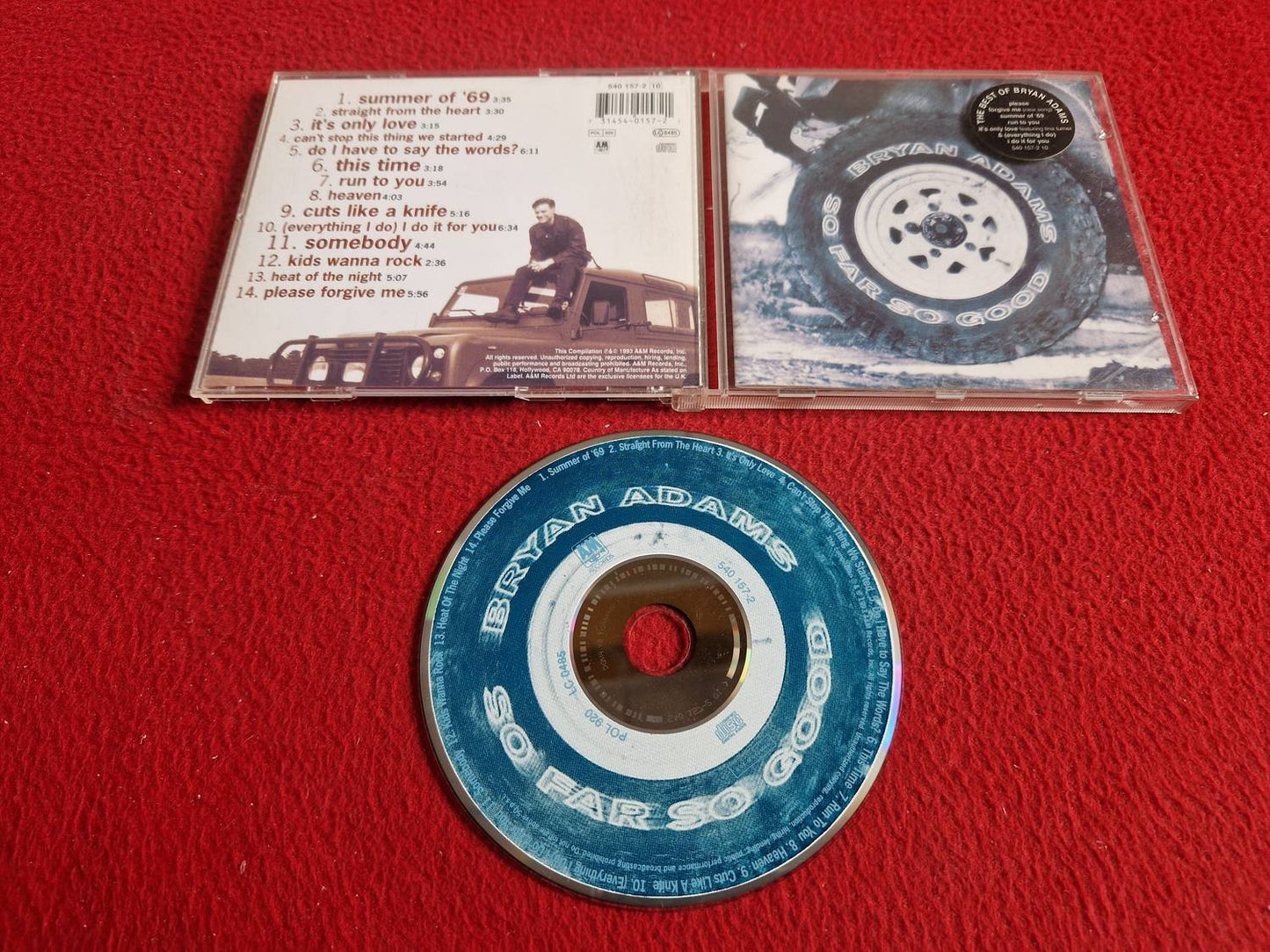 BRYAN ADAMS SO FAR SO GOOD CD
