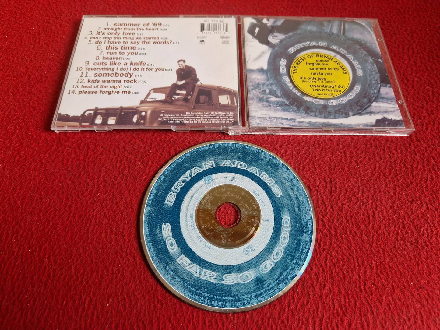 BRYAN ADAMS SO FAR SO GOOD CD