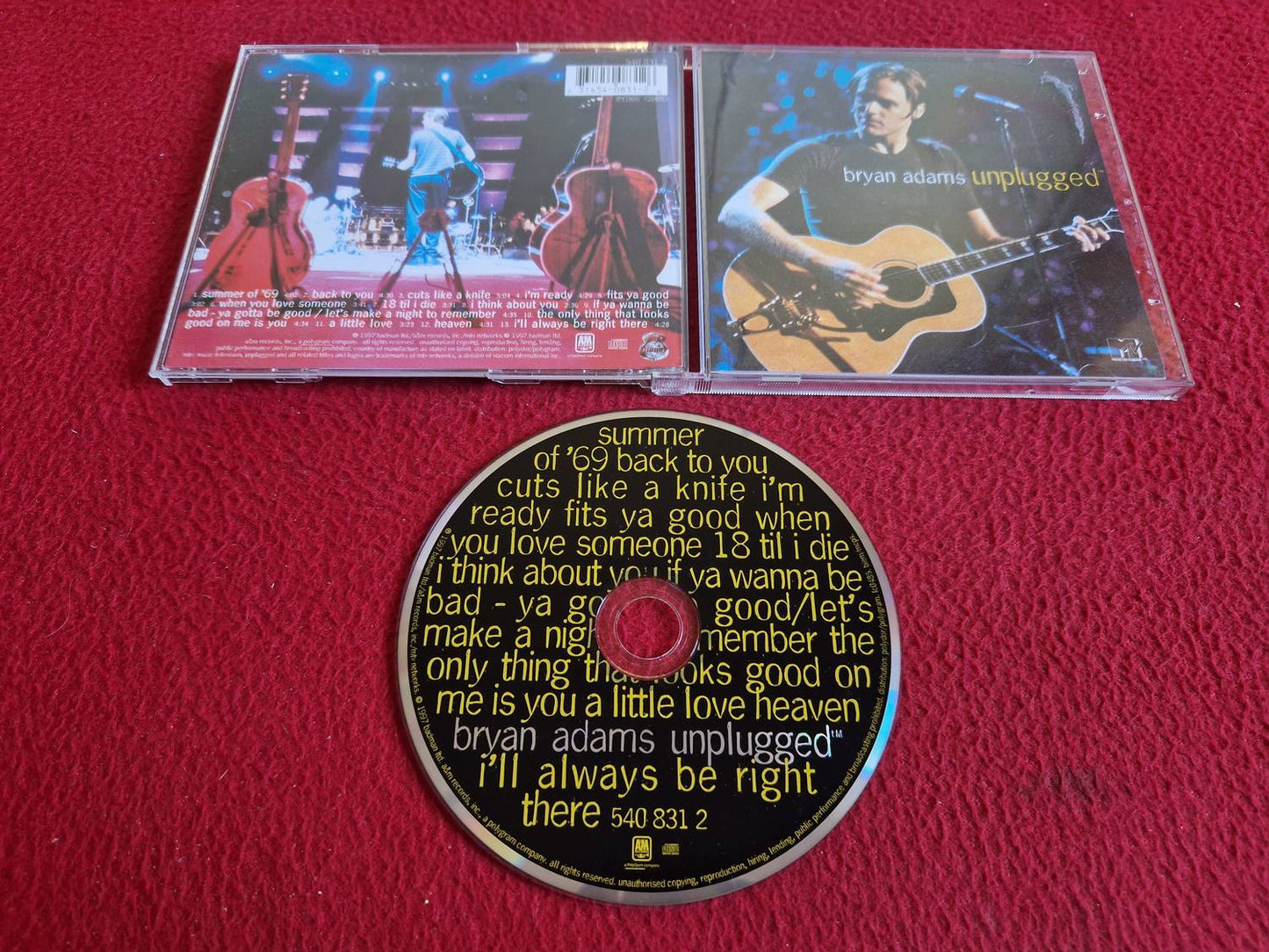 BRYAN ADAMS UNPLUGGED CD
