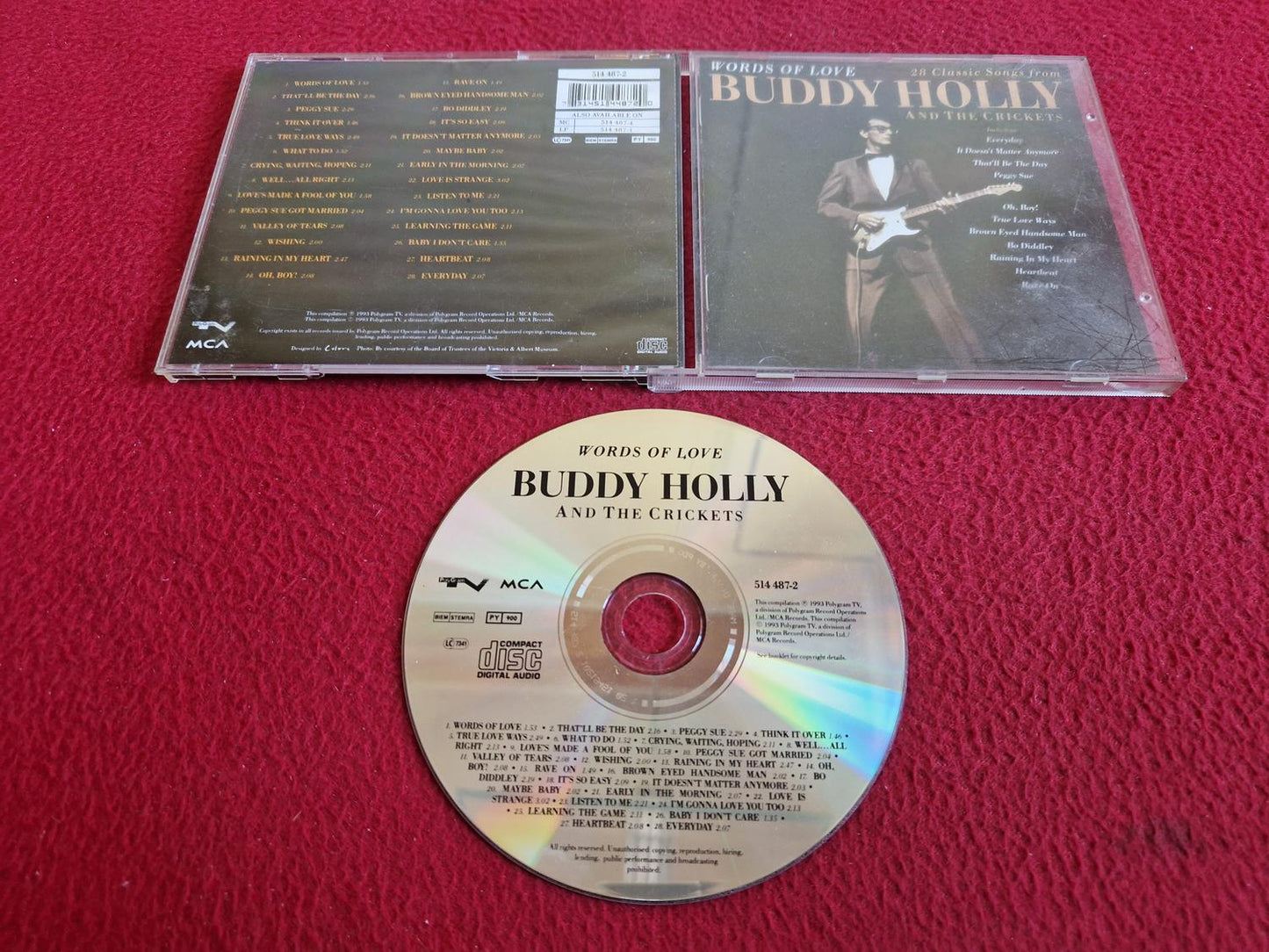 BUDDY HOLLY AND THE CHRICKETS WORDS OF LOVE CD