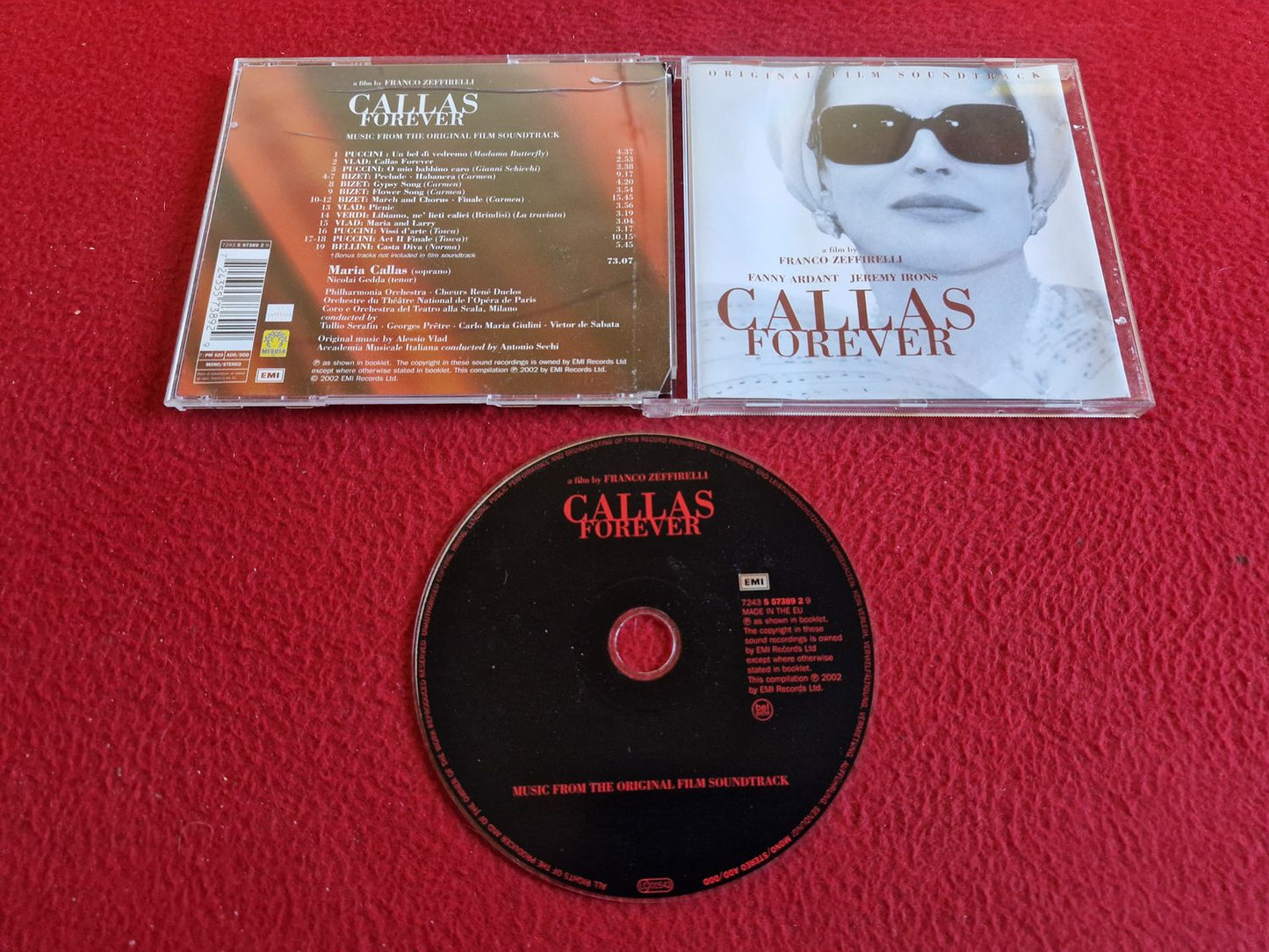 CALLAS FOREVER ORIGINAL FILM SOUNDTRACK CD
